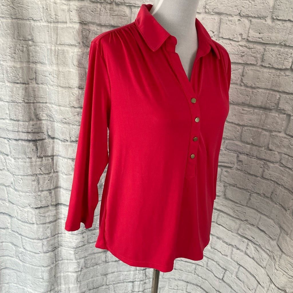 Other Premise women L quarter button collared blouse Size L / US 10 / IT 46 - 4 Thumbnail
