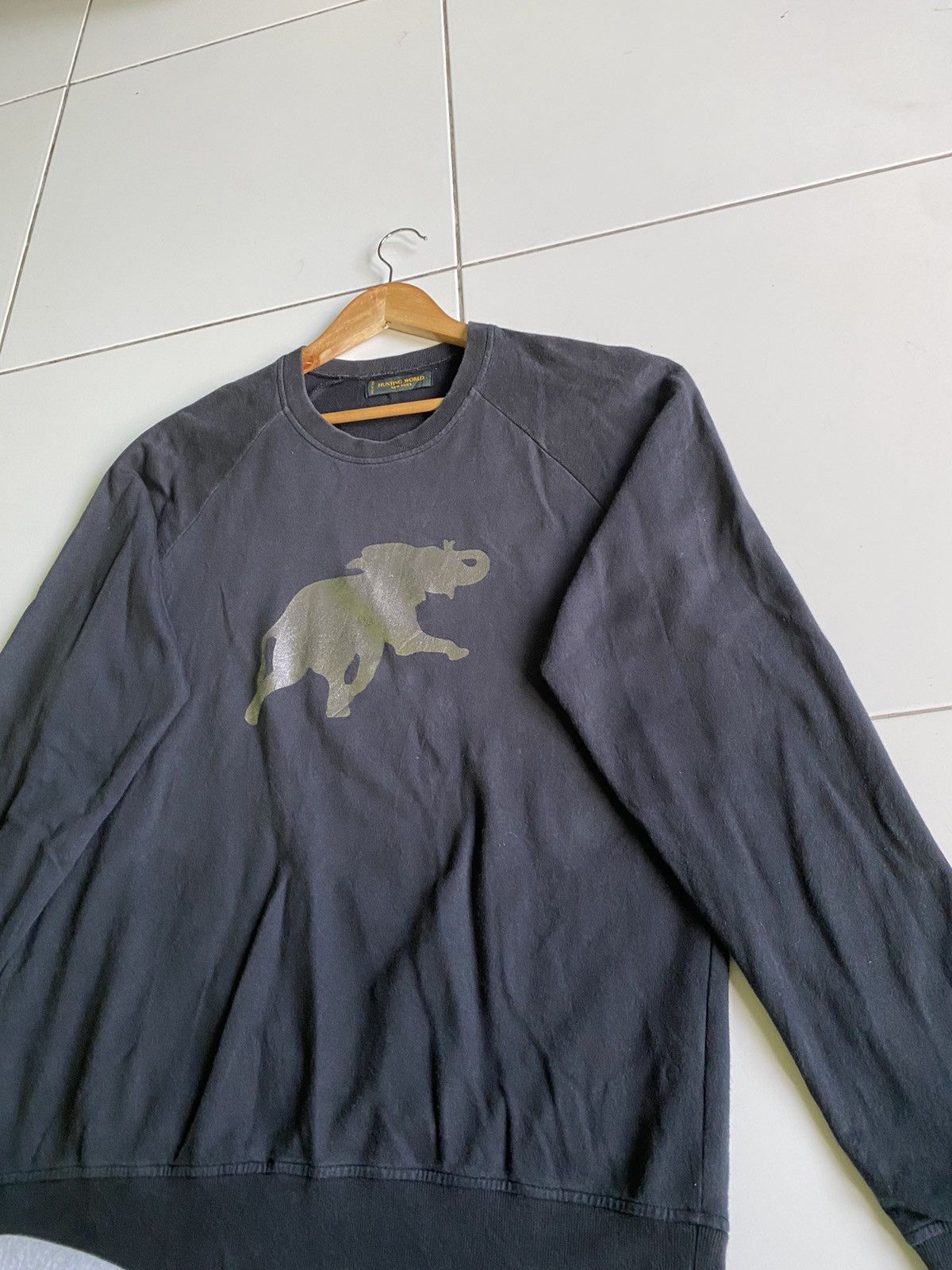 Vintage Hunting Word elephant Crewneck Size US L / EU 52-54 / 3 - 3 Thumbnail
