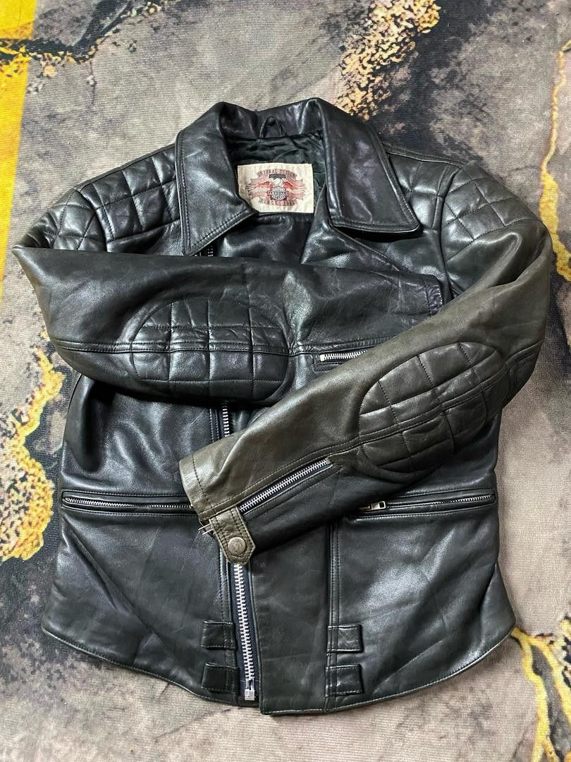 Vintage Vintage👺Double Collar Motor Cycles Leather Jacket Size US M / EU 48-50 / 2 - 3 Thumbnail