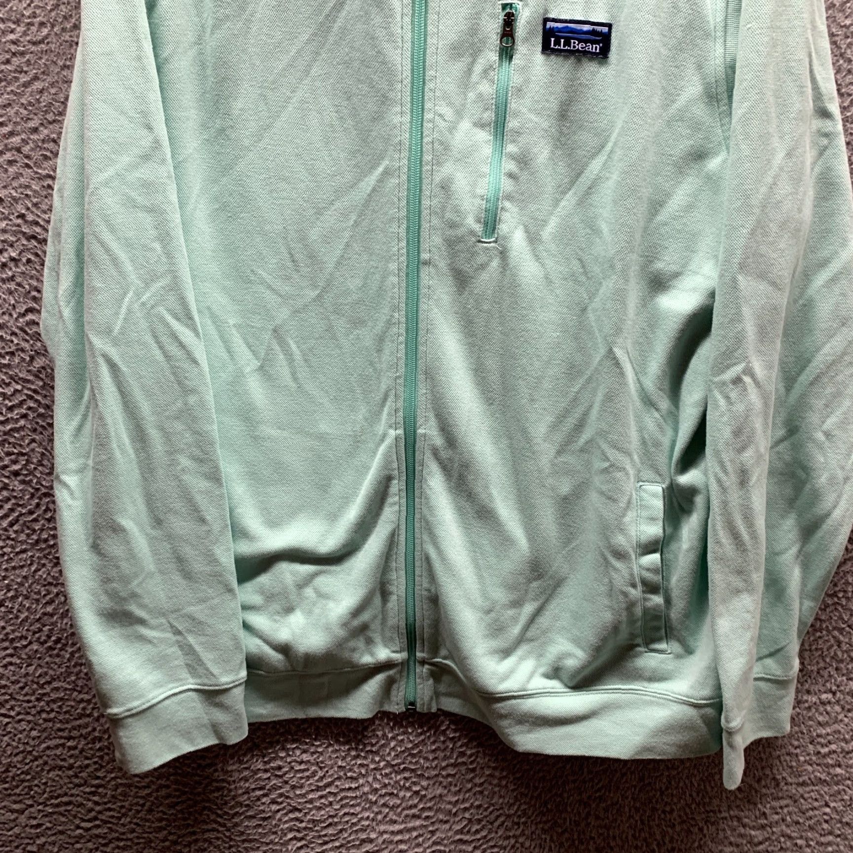 Vintage VINTAGE LL Bean Sweater Adult XL Green Mens Full Zip 80s 90s Casual Lightweight Mock Neck Knit Cotton Long Sleeve Size XL Tall XLT Size US XL / EU 56 / 4 - 3 Thumbnail