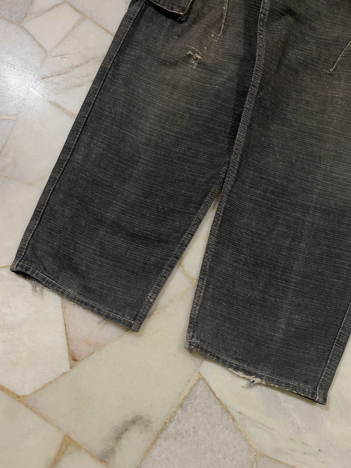 Massive RARE Vintage Freaky Massive Baggy Cargo Distressed Jeans Size US 32 / EU 48 - 6 Thumbnail