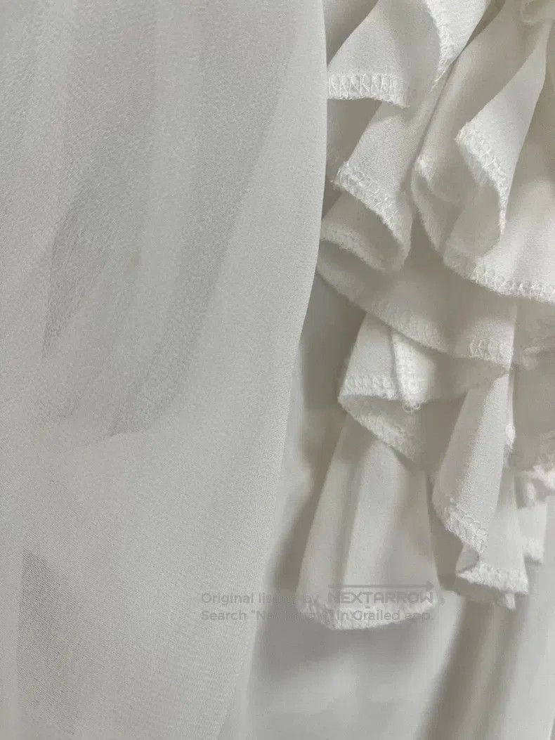 Comme des Garcons Comme des Garçons White Ruffled Shirt. Size US M / EU 48-50 / 2 - 7 Thumbnail