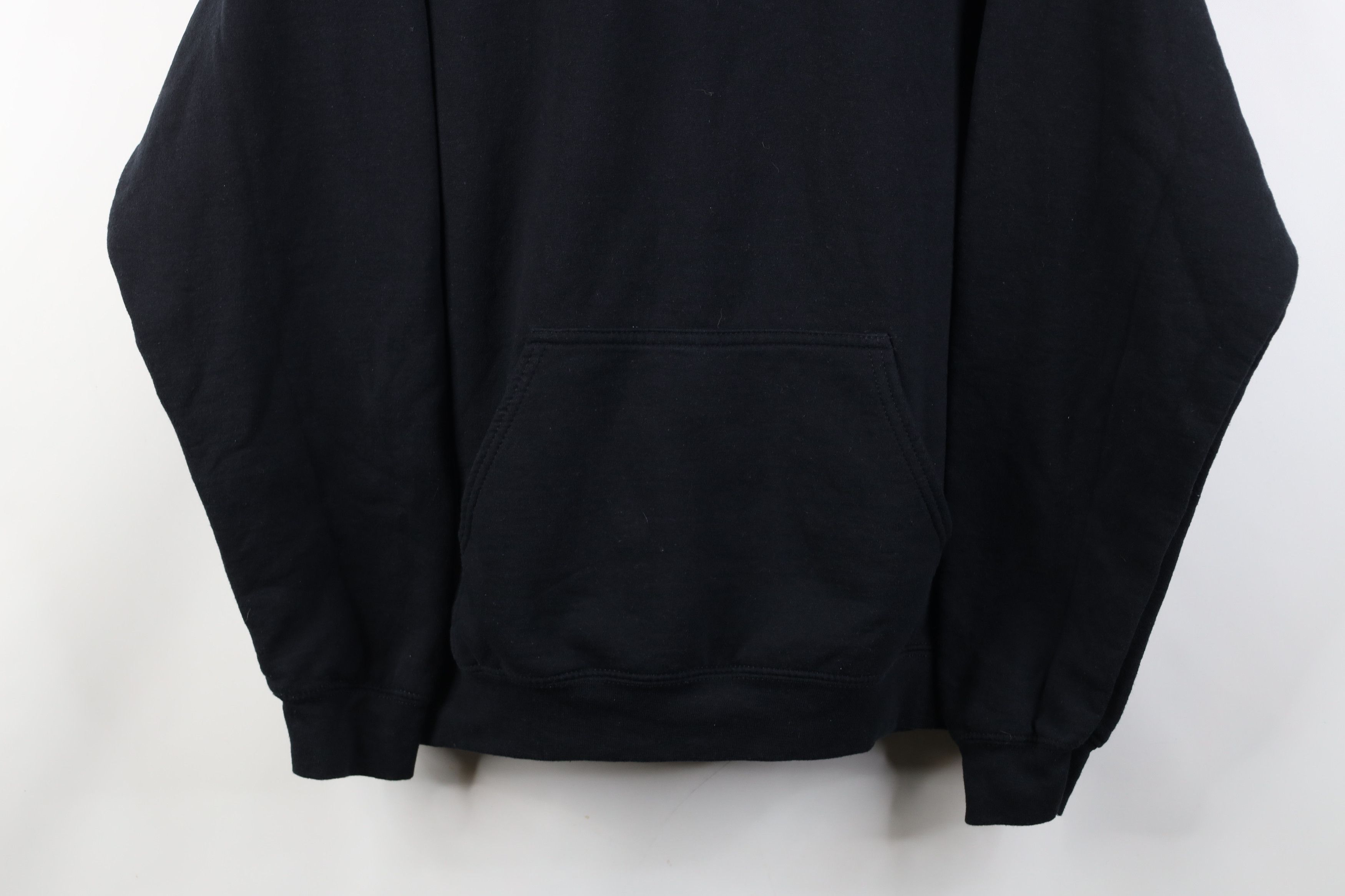 Vintage Vintage 90s Y2K Streetwear Blank Hoodie Sweatshirt Black Size US L / EU 52-54 / 3 - 3 Thumbnail