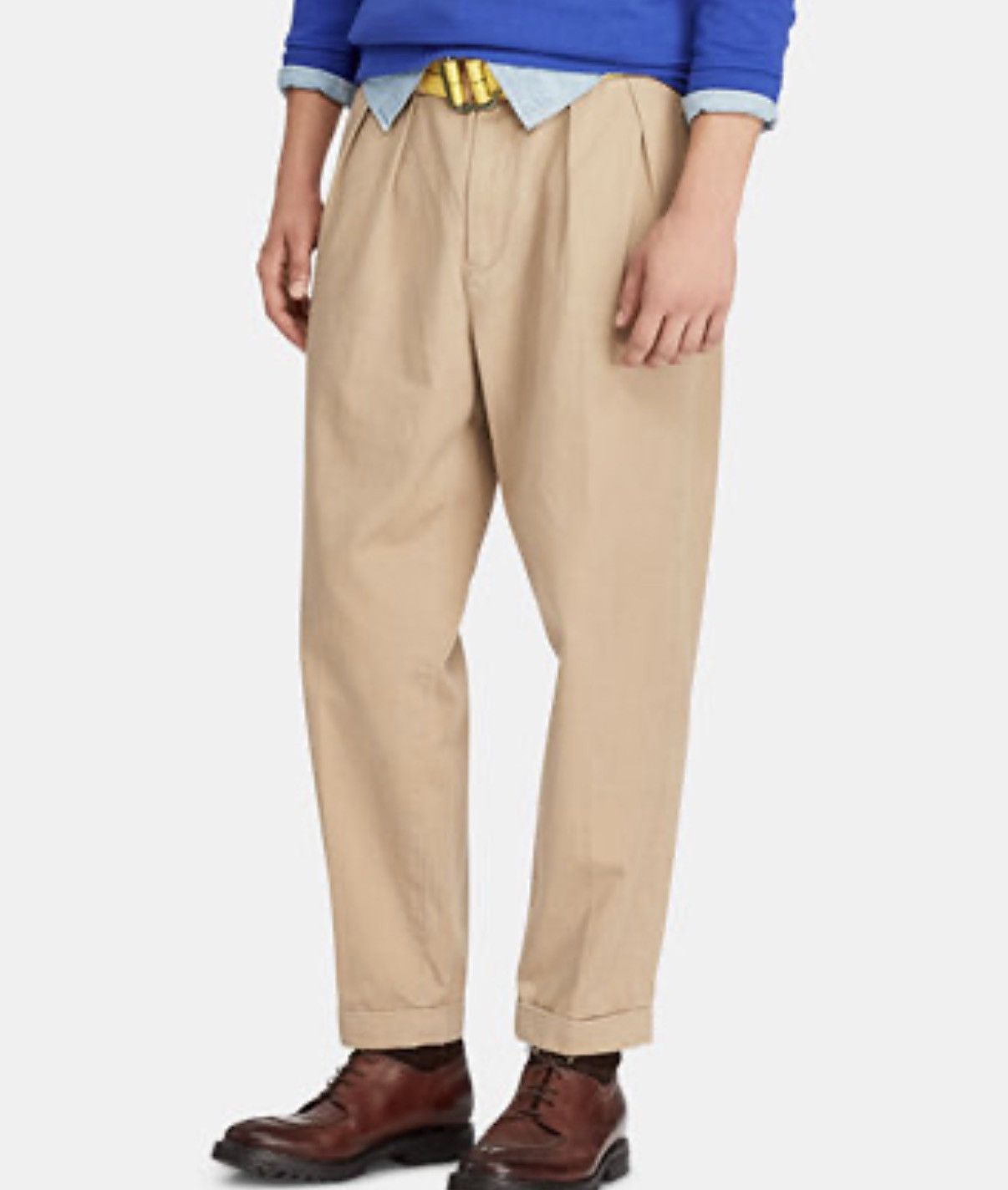 Polo Ralph Lauren VTG Polo Ralph Lauren pleated cuffed chino pant size 38x32 Size US 38 / EU 54 - 1 Thumbnail
