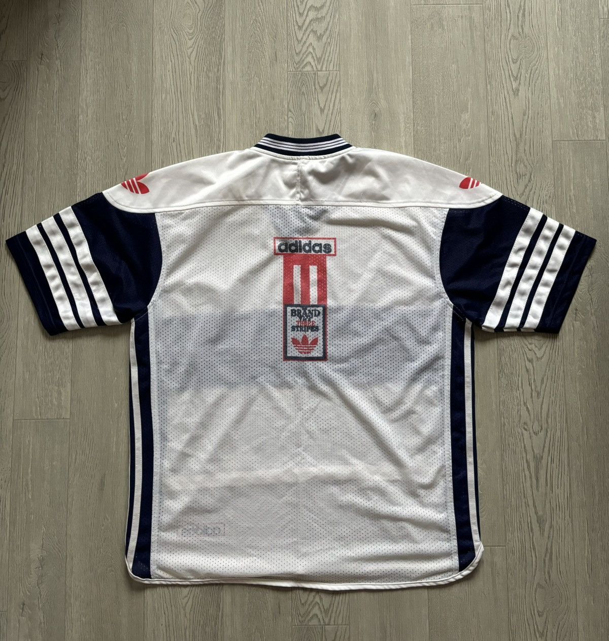 Adidas 90s Adidas Mesh T Shirt Jersey Germany Rare Size US XL / EU 56 / 4 - 2 Thumbnail