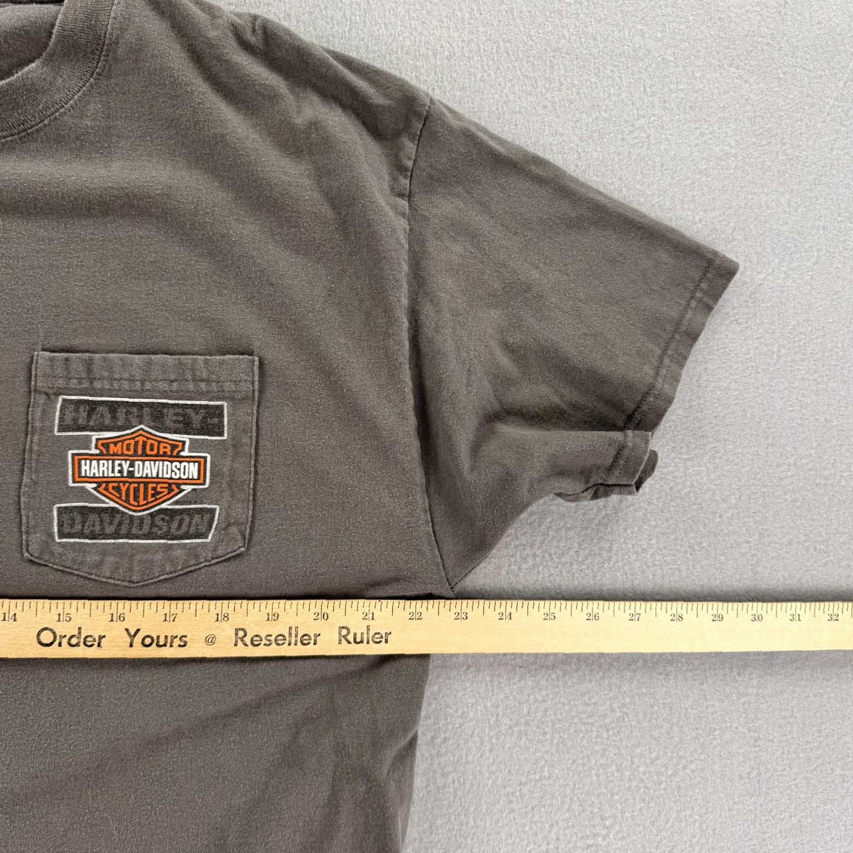 Harley Davidson Harley-Davidson Shirt Mens XL Gray Pocket Motorcycle Tee Brunswick GA Golden Isles Graphic Print Back Size US XL / EU 56 / 4 - 6 Thumbnail