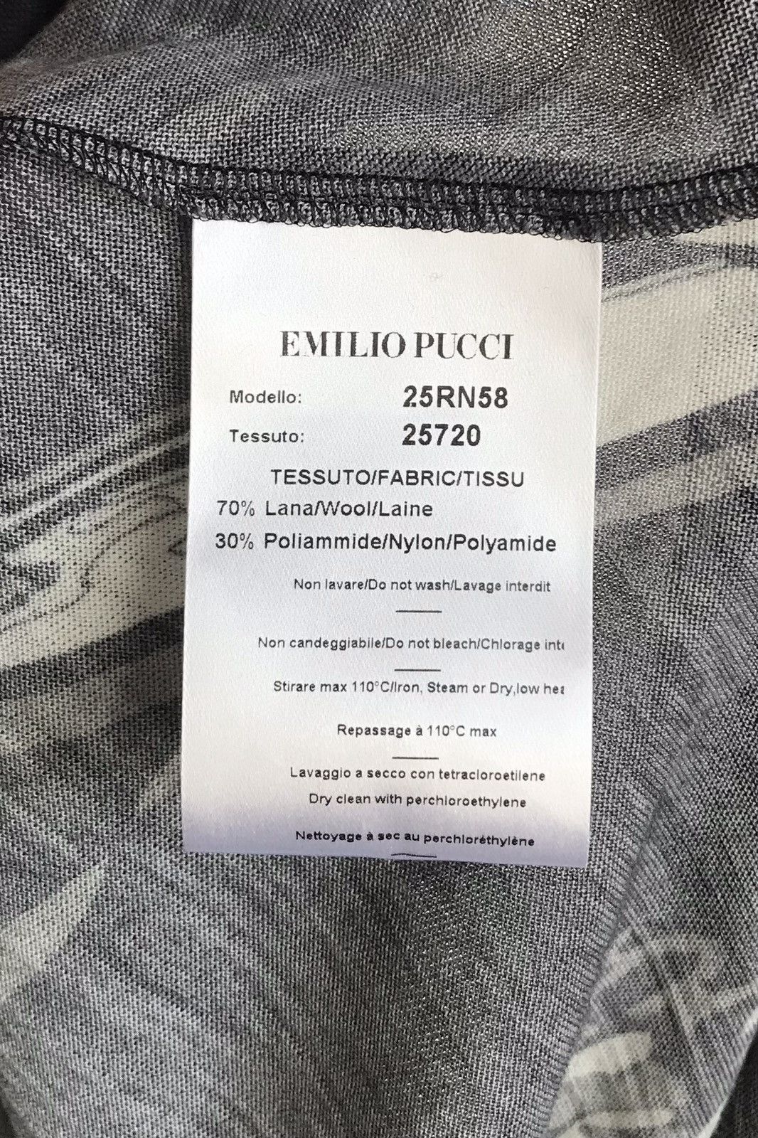 Emilio Pucci Emilio Pucci Womens Poncho Top Batwing Sleeve Blend Abstract Size L / US 10 / IT 46 - 9 Thumbnail