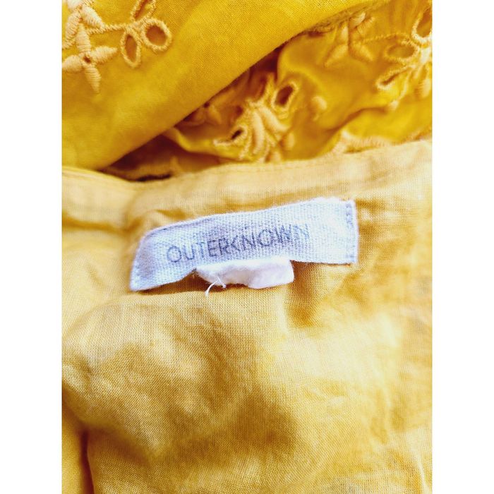 Outerknown Outerknown Eyelet Kahlo Wrap Dress - Eyelet - Yellow/Golden ...