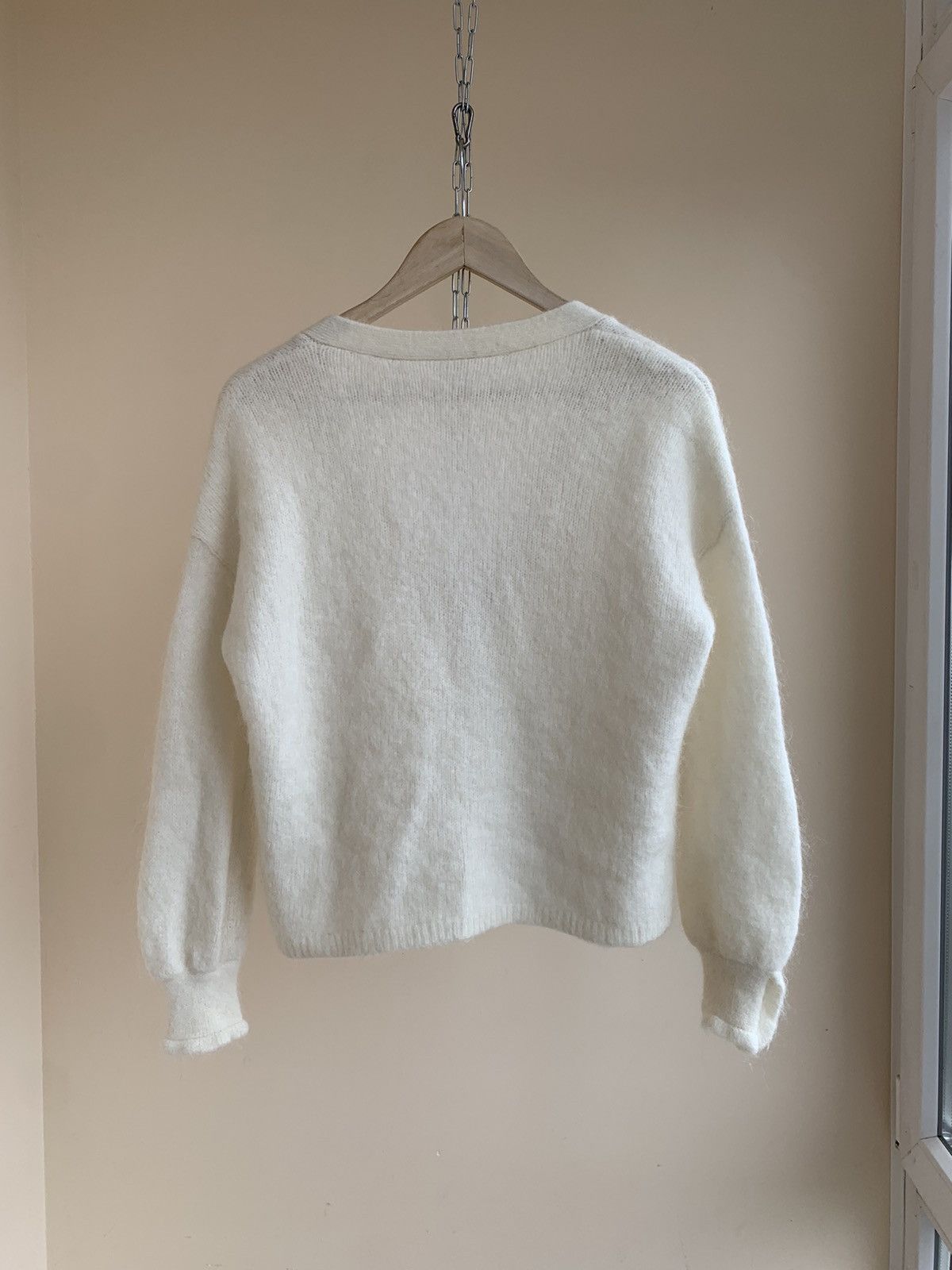 Sezane La Maille Sezane Mia V-Neck Button-Up Mohair Wool Cardigan Size S / US 4 / IT 40 - 2 Thumbnail