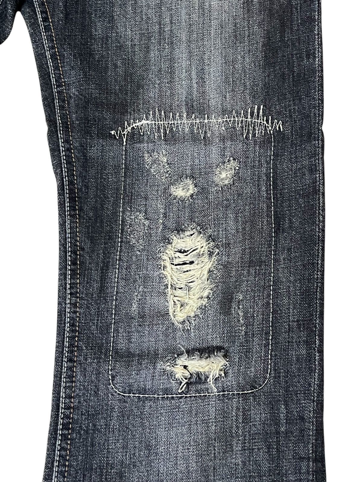 Issey Miyake ARCHIVAL VINTAGE TETE HOMME DISTRESSED PATCHWORK STYLE JEANS Size US 30 / EU 46 - 3 Thumbnail
