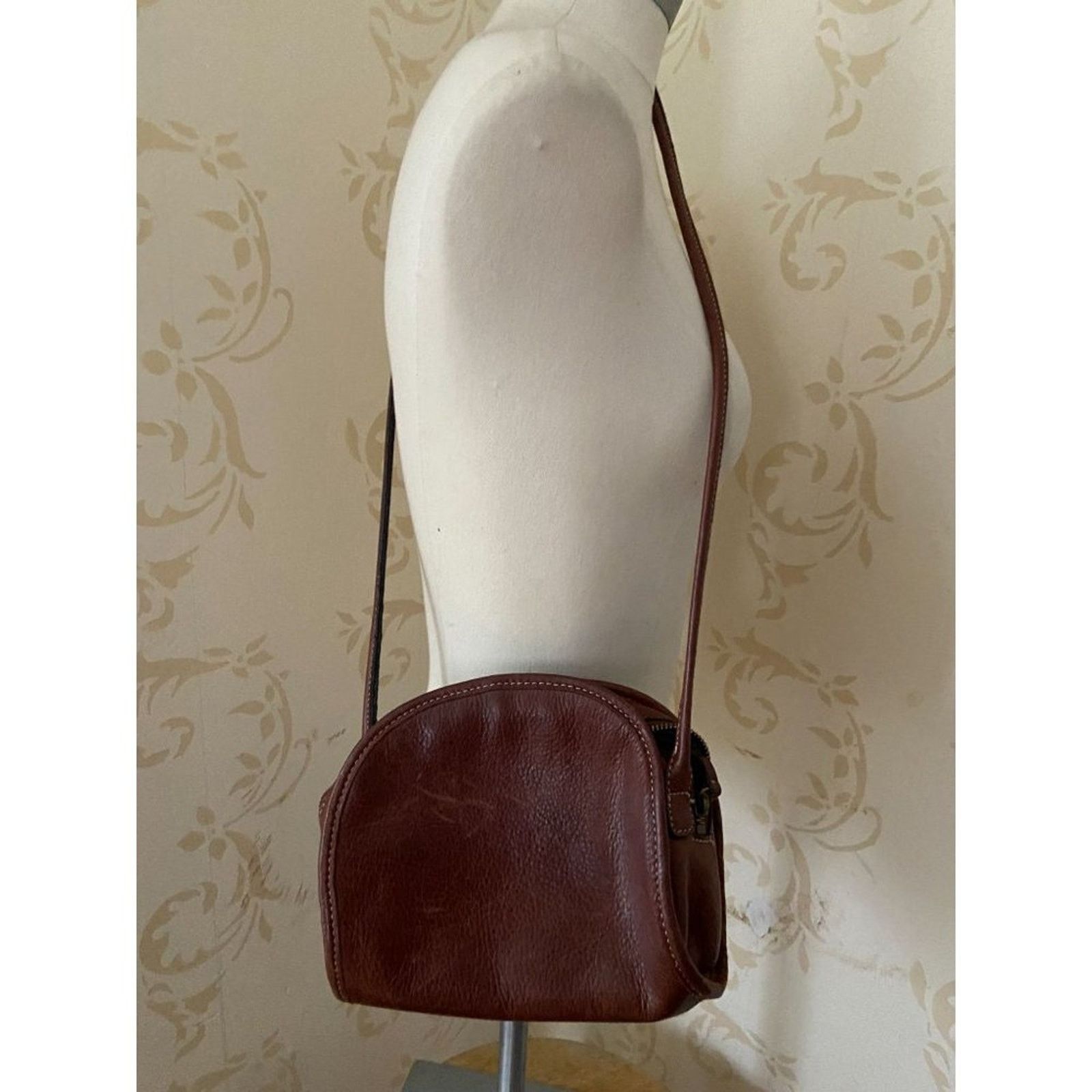 Designer Margot Leather 100% Leather Brown Cross Body Handbag Size ONE SIZE - 1 Thumbnail