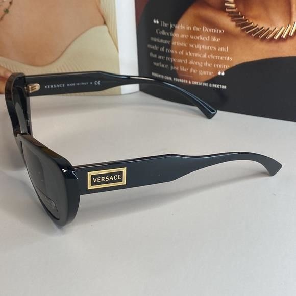Versace New - Versace Black New Ve4378-0VE4378 Cat Eye Eyewear Sungl Size ONE SIZE - 6 Thumbnail
