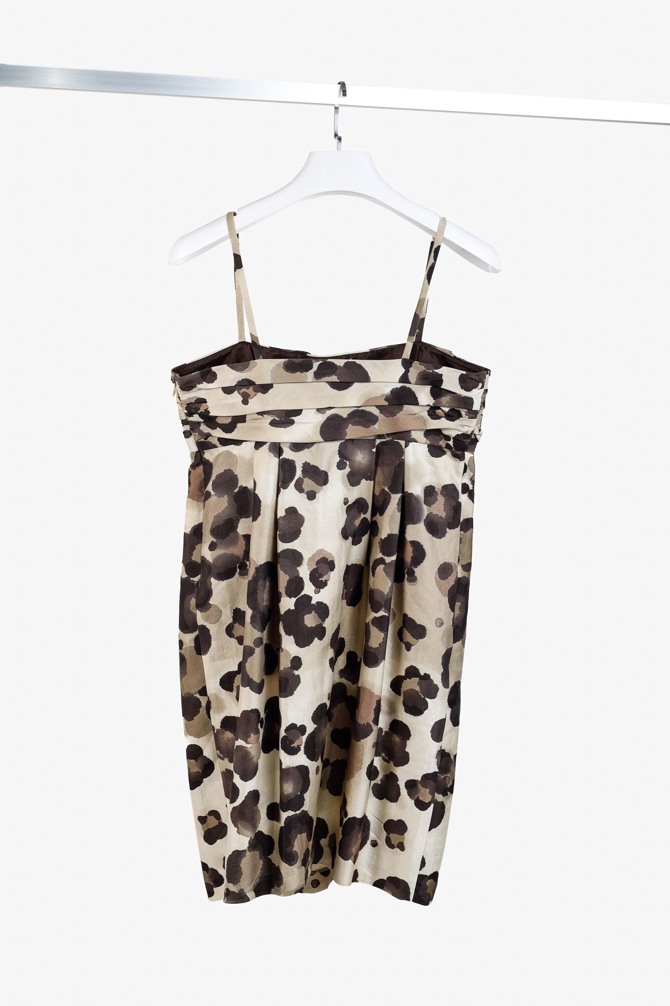 Moschino Moschino Cheap and Chic Leopard Silk & Cotton Dress Size L / US 10 / IT 46 - 2 Thumbnail