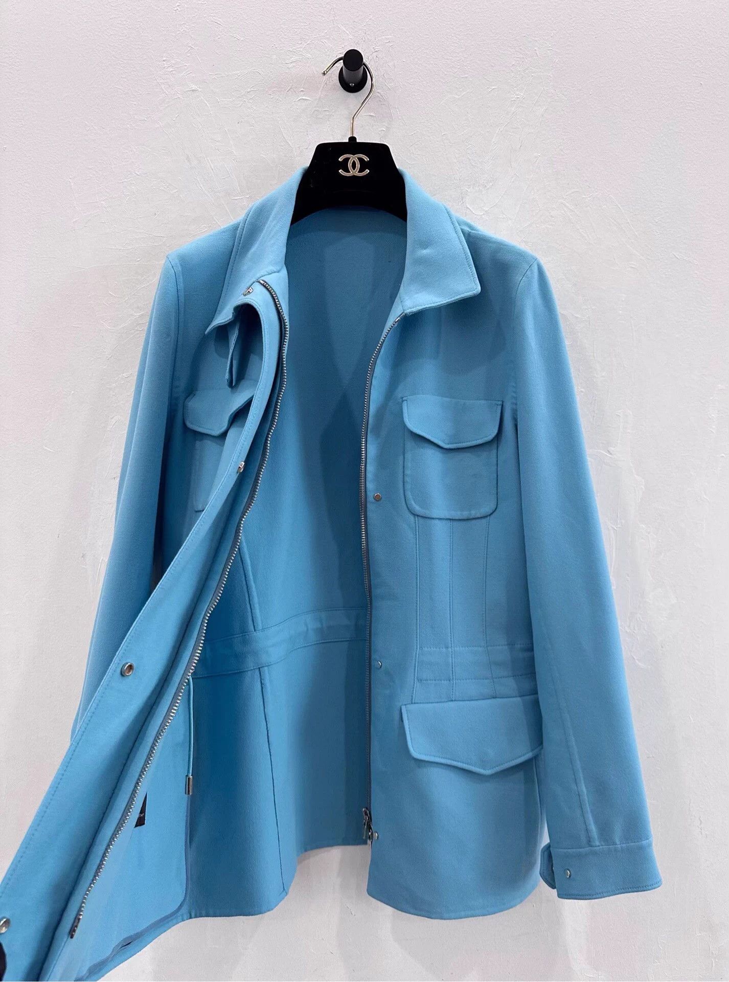 Loro Piana Loro Piana Traveller 4-Pocket Wool Jkt Wmn's Blue 38 New Size XS / US 0-2 / IT 36-38 - 4 Thumbnail
