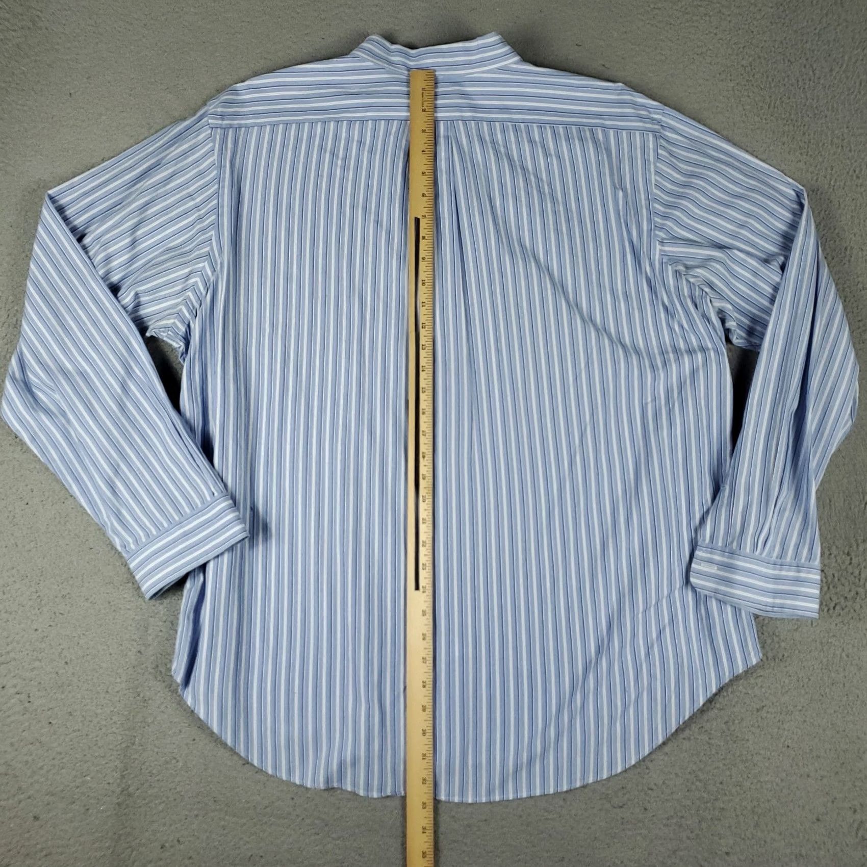 Ralph Lauren Ralph Lauren Shirt Mens 2XL Blue Stripe Button-Up Long Sleeve Tailored Classic Fit Pony Logo Casual / Formal Size US XXL / EU 58 / 5 - 4 Thumbnail