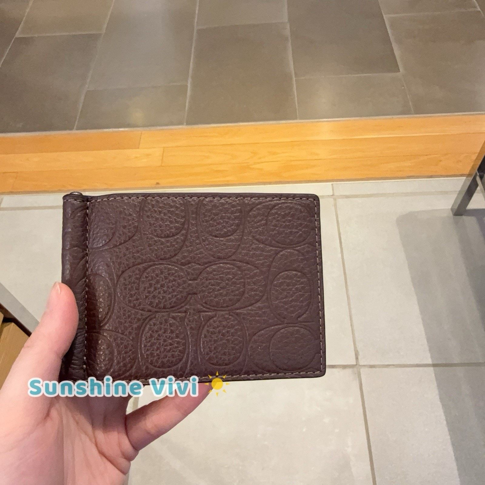 Coach NWT Coach Slim Money Clip Billfold Wallet Maple CDD01 Size ONE SIZE - 2 Thumbnail