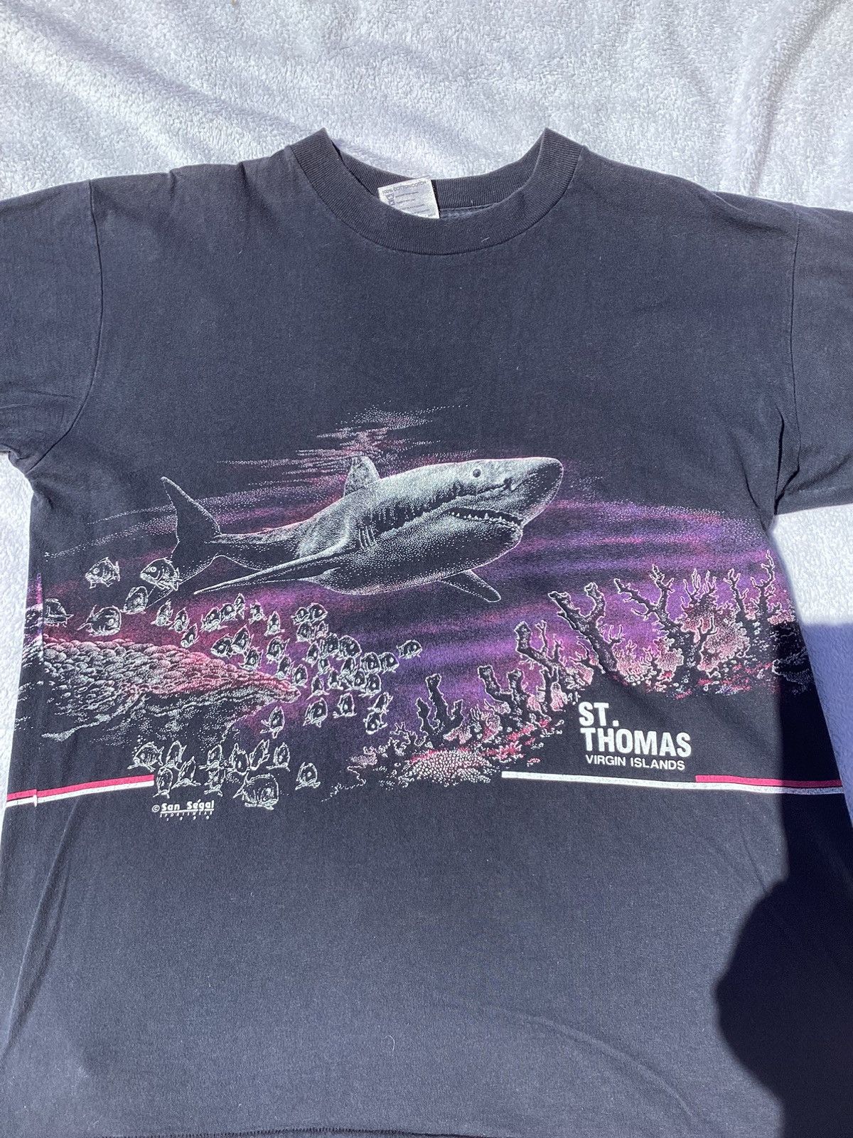 Other Vtg 90 san sègal, St. Thomas, Virgin Islands, shark reef tee Size US XL / EU 56 / 4 - 2 Thumbnail