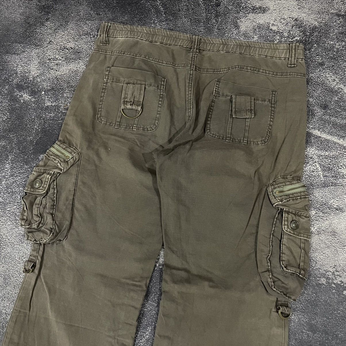 Other Y2K Brown Cargo Pants Utility Techwear Baggy Military Style Size US 32 / EU 48 - 4 Thumbnail