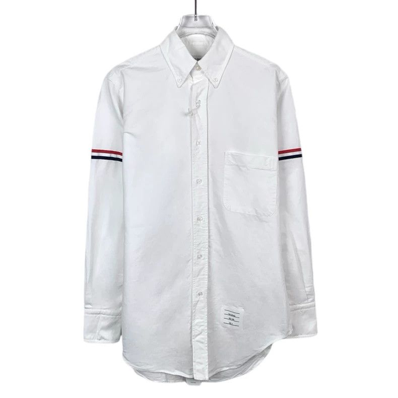 Thom Browne Thom Browne White classic double-sleeved cotton long-sleeve Size US XS / EU 42 / 0 - 1 Thumbnail