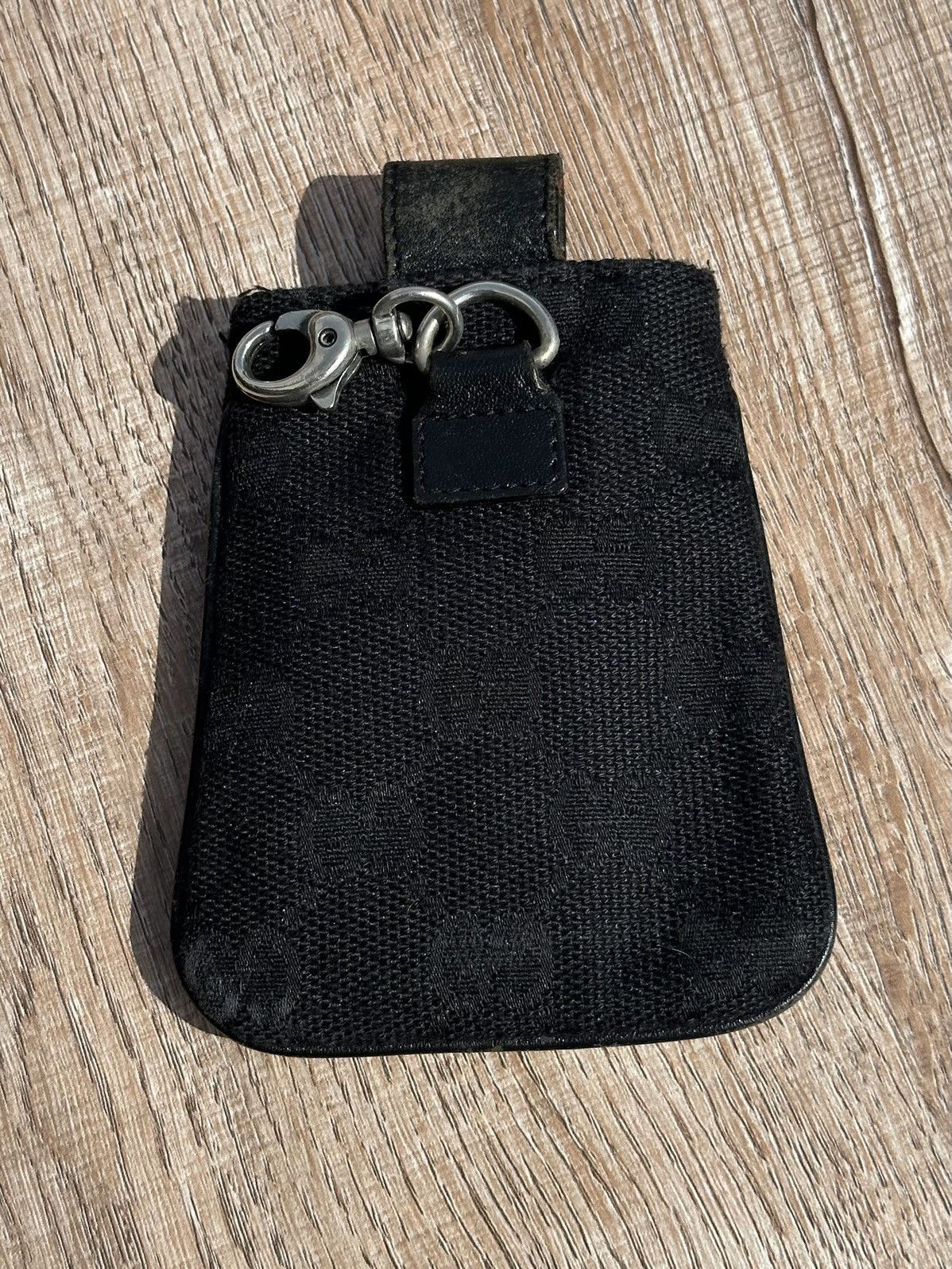 Gucci Gucci GG Black Canvas Mini Coin Purse Keychain Grailed