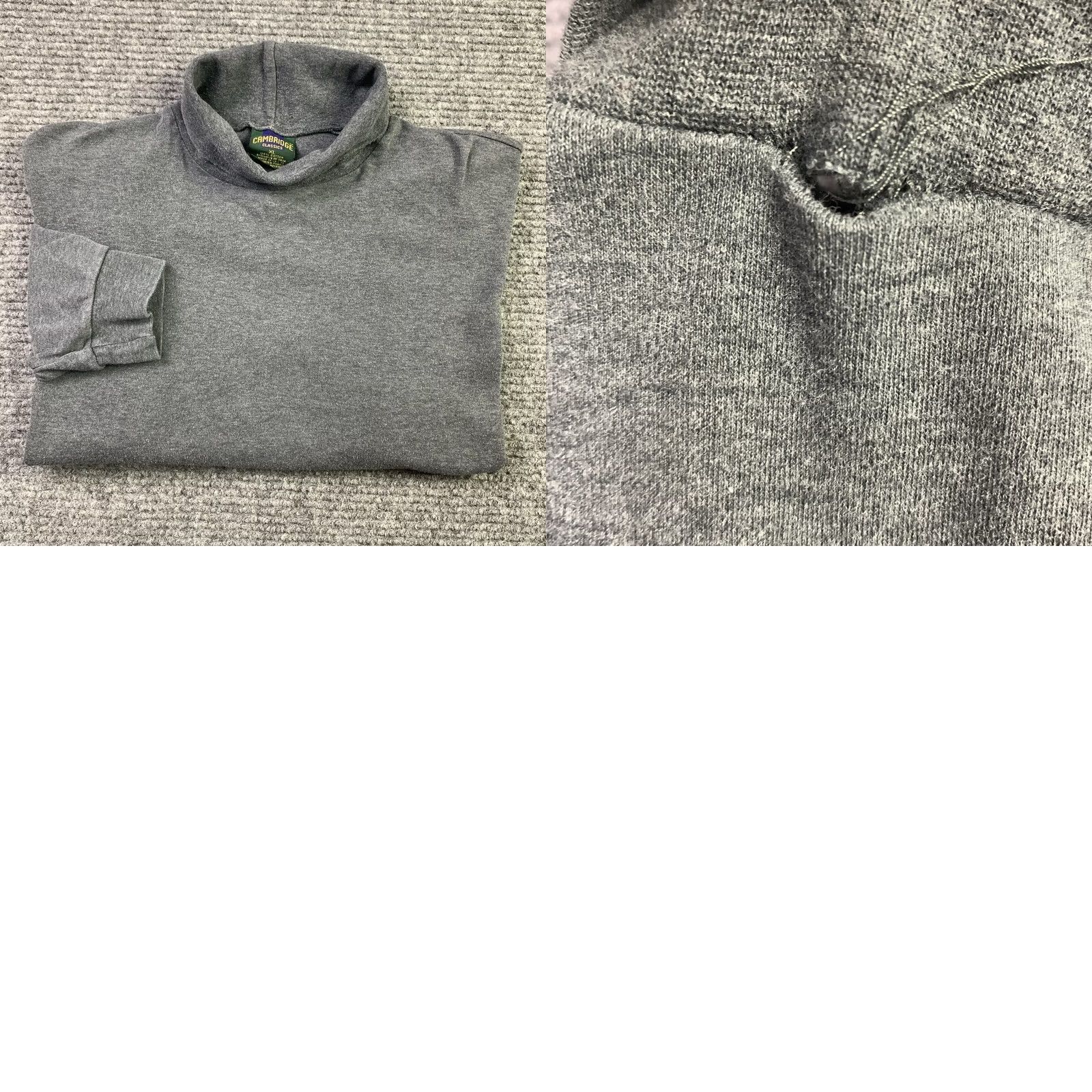 Vintage VINTAGE Cambridge Classics Turtleneck Shirt Men M Gray 90s USA | 100% Cotton Long Sleeve / Heavy Made Size US M / EU 48-50 / 2 - 8 Thumbnail