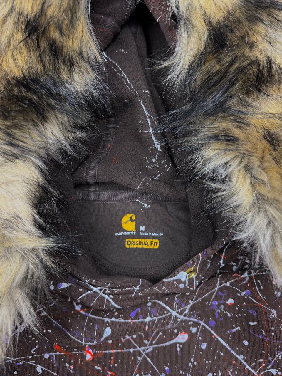 Carhartt × Japanese Brand × Vintage Vintage Carhartt Custom Gallery Dept Style Fur Y2K Hoodie Size US M / EU 48-50 / 2 - 7 Thumbnail