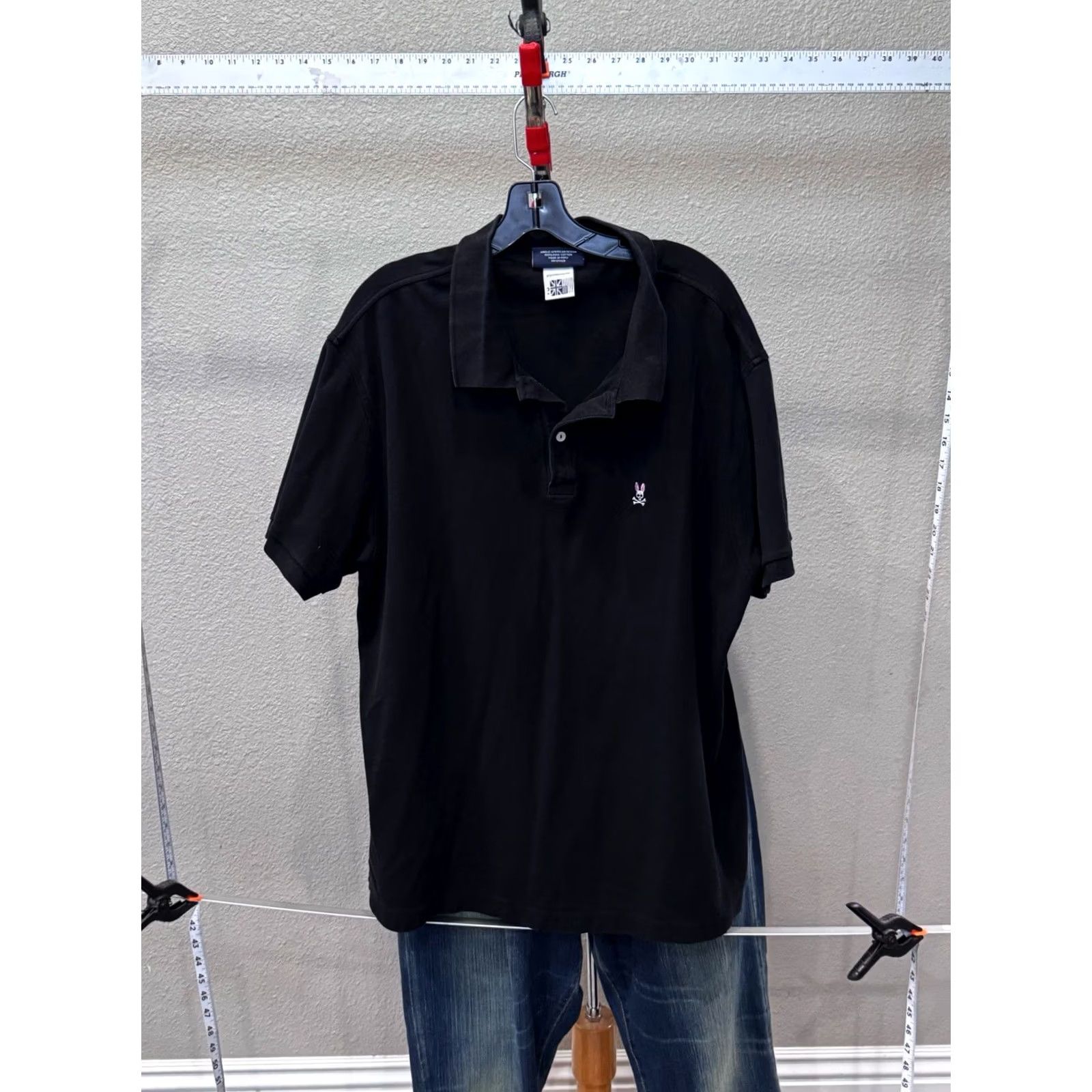Psycho Bunny Psycho Bunny Polo Shirt Men 3XL Black EMbroidered Multicolor Polo Shirt Mens XXXL Size US XXL / EU 58 / 5 - 3 Thumbnail