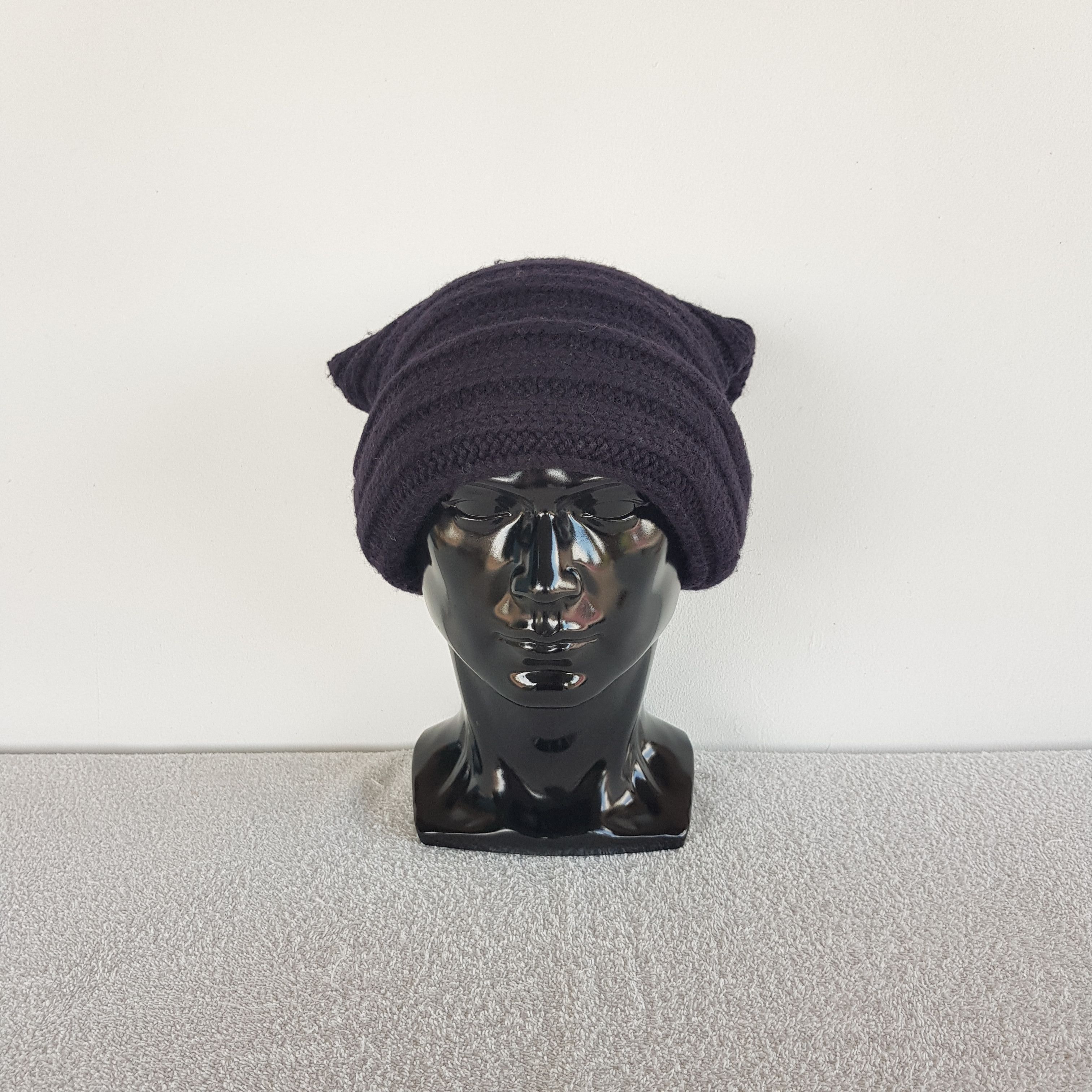 Aran Isles Knitwear Vintage Beams Beanie Fair Isle Ribbed Knit Snow Caps Hats. Size ONE SIZE - 2 Thumbnail