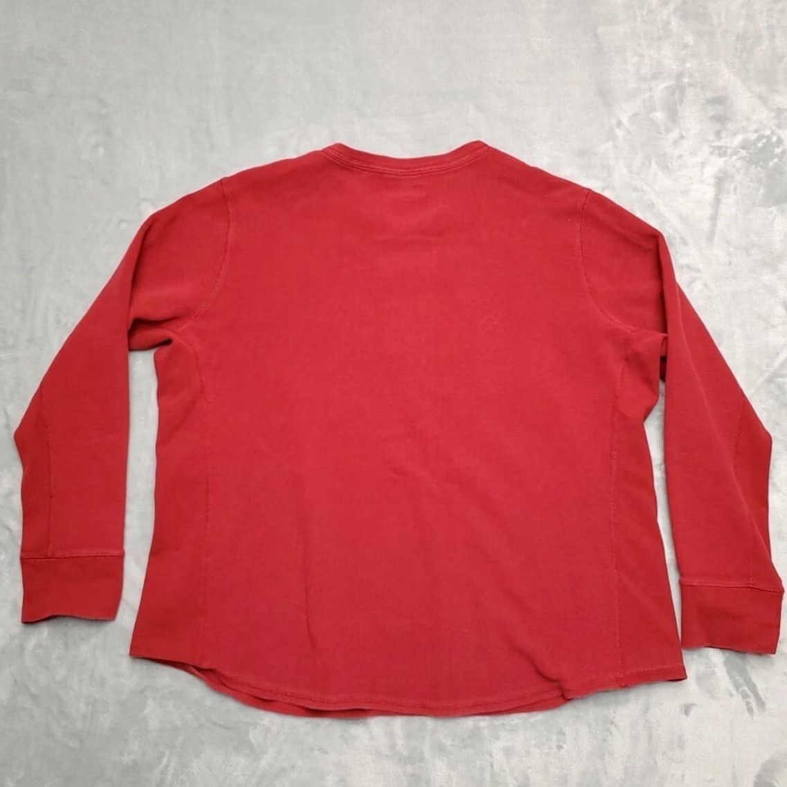 Vintage Duluth Trading Shirt Womens 2XL Red Button Henley Outdoor Cabin Casual Tee Shirt Women Long Sleeve Cotton Blend Knit Pullover TEE, Navy? Size XXL / US 16-18 / IT 52-54 - 4 Thumbnail