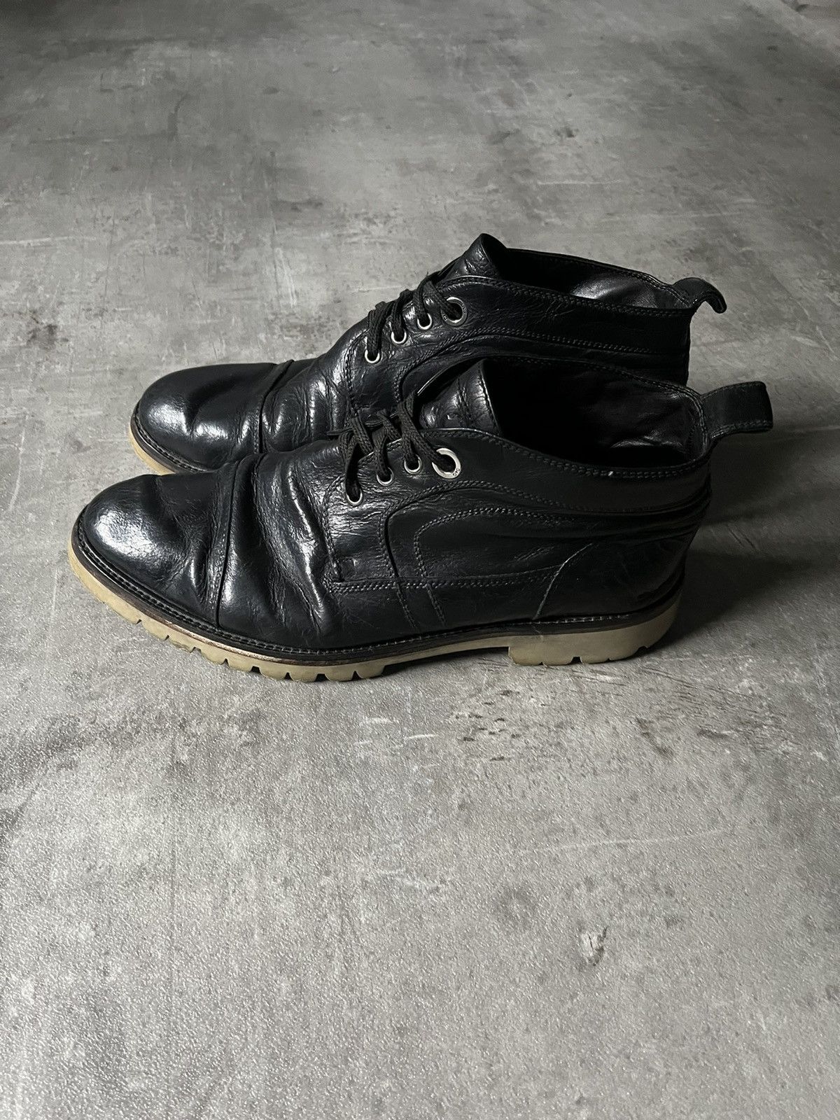Dolce & Gabbana Dolce & Gabbana leather black boots rare Size US 12 / EU 45 - 1 Thumbnail