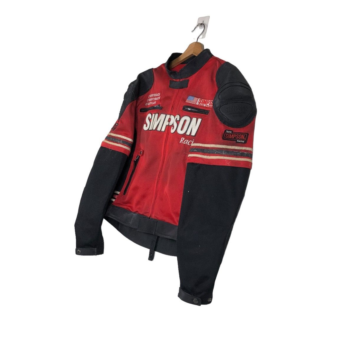 Japanese Brand 🔥VINTAGE BIKER JACKET RACING WEAR SIMPSON BIG LOGO Size US L / EU 52-54 / 3 - 4 Thumbnail