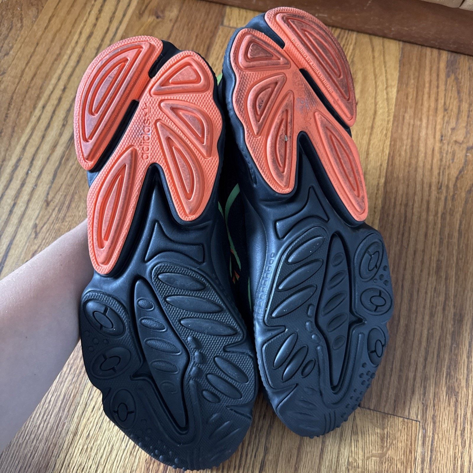 Adidas Size 12 Adidas Ozweego Black Orange Green-EE5696 Size US 12 / EU 45 - 9 Thumbnail