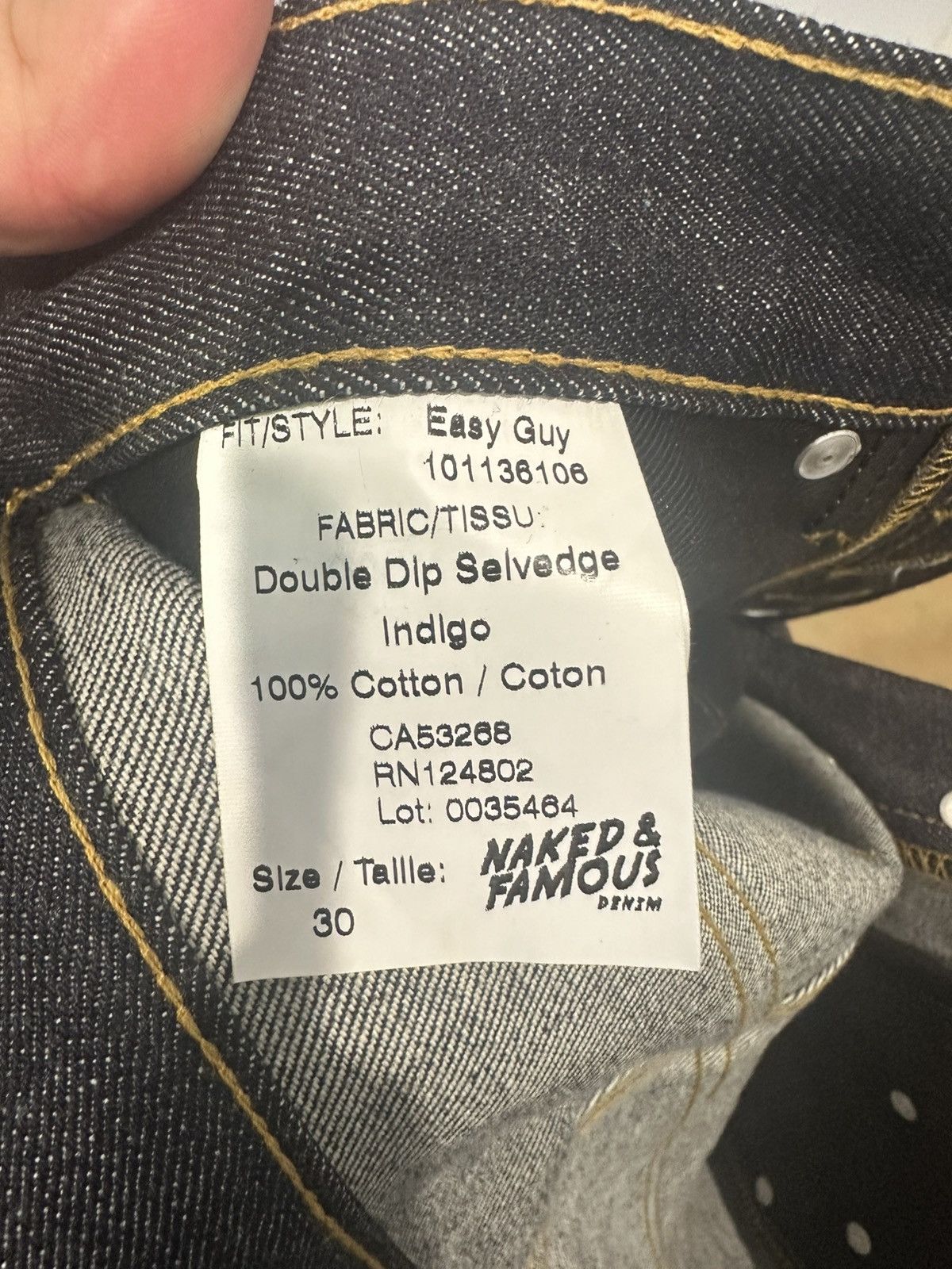 Naked & Famous Easy Guy - Double Dip Selvedge - Indigo Size US 30 / EU 46 - 6 Thumbnail