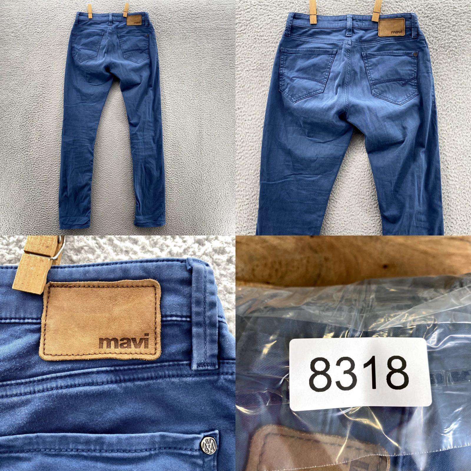 Vintage Mavi Jeans Jake Men's Jeans 28x32 Blue Slim Leg Cotton Stretch Preppy Casual Classic 90s Mens Size US 28 / EU 44 - 9 Thumbnail