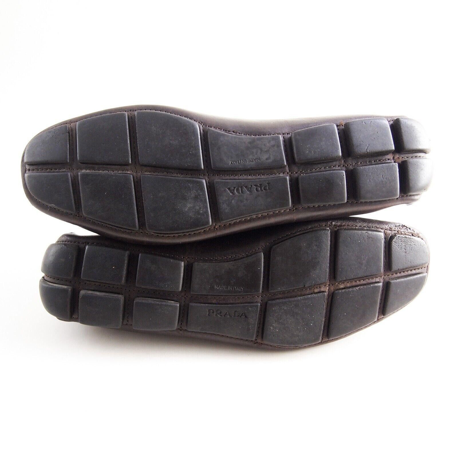 Prada Prada Driving Loafers 17200164 Brown Leather EU 41.5 US 8.5 Size US 8.5 / EU 41-42 - 7 Thumbnail