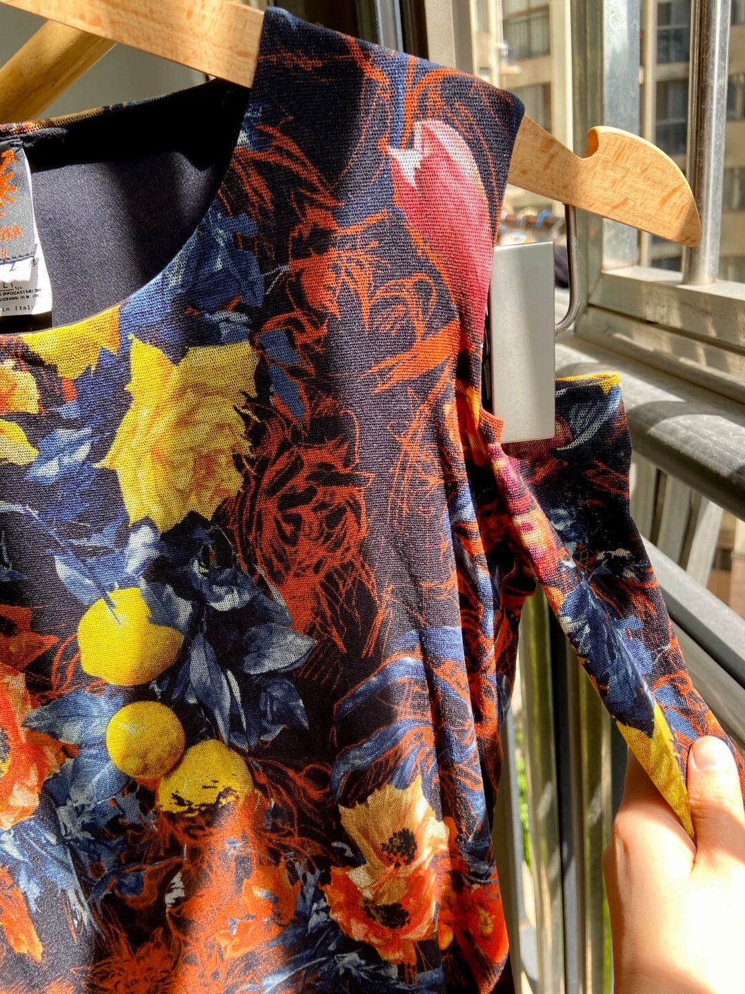 Jean Paul Gaultier JPG Off-Shoulder Tulle Floral StillLife Print Dress Size L / US 10 / IT 46 - 4 Thumbnail