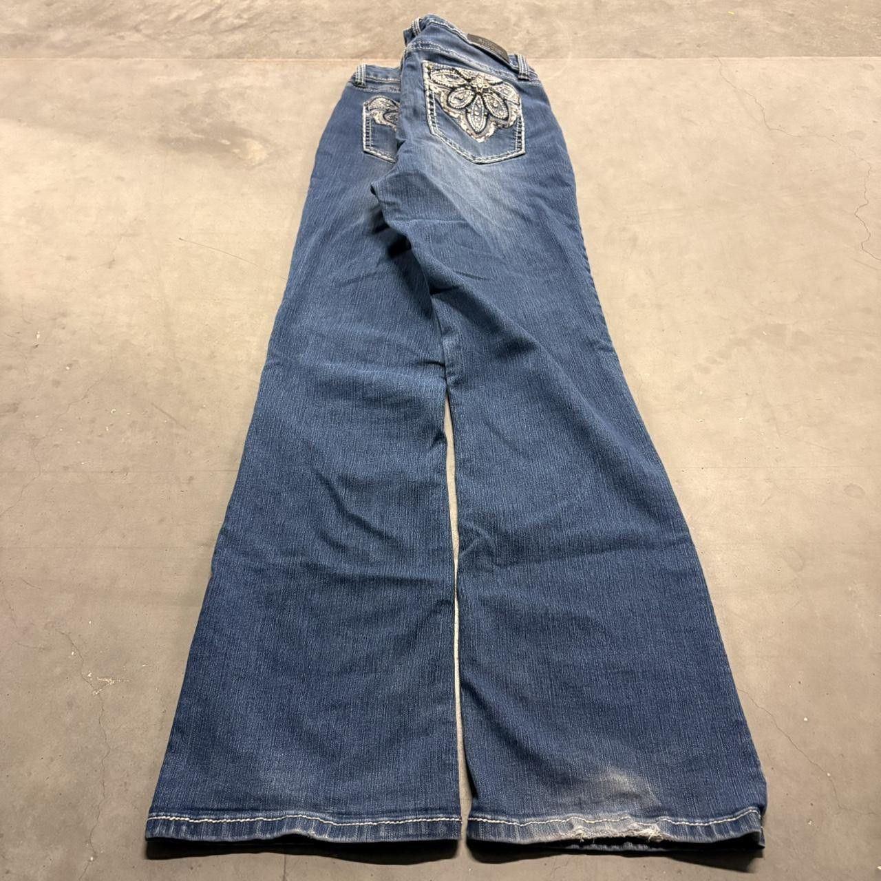 Vintage Crazy Vintage Y2K/2000s Flare Grunge Streetwear Style Dark Wash Denim Jeans! Size US 28 / EU 44 - 4 Thumbnail