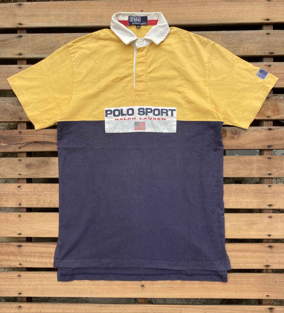 Vintage Vintage 90s Polo Sport Ralph Lauren Dual Tone Size US M / EU 48-50 / 2 - 2 Thumbnail