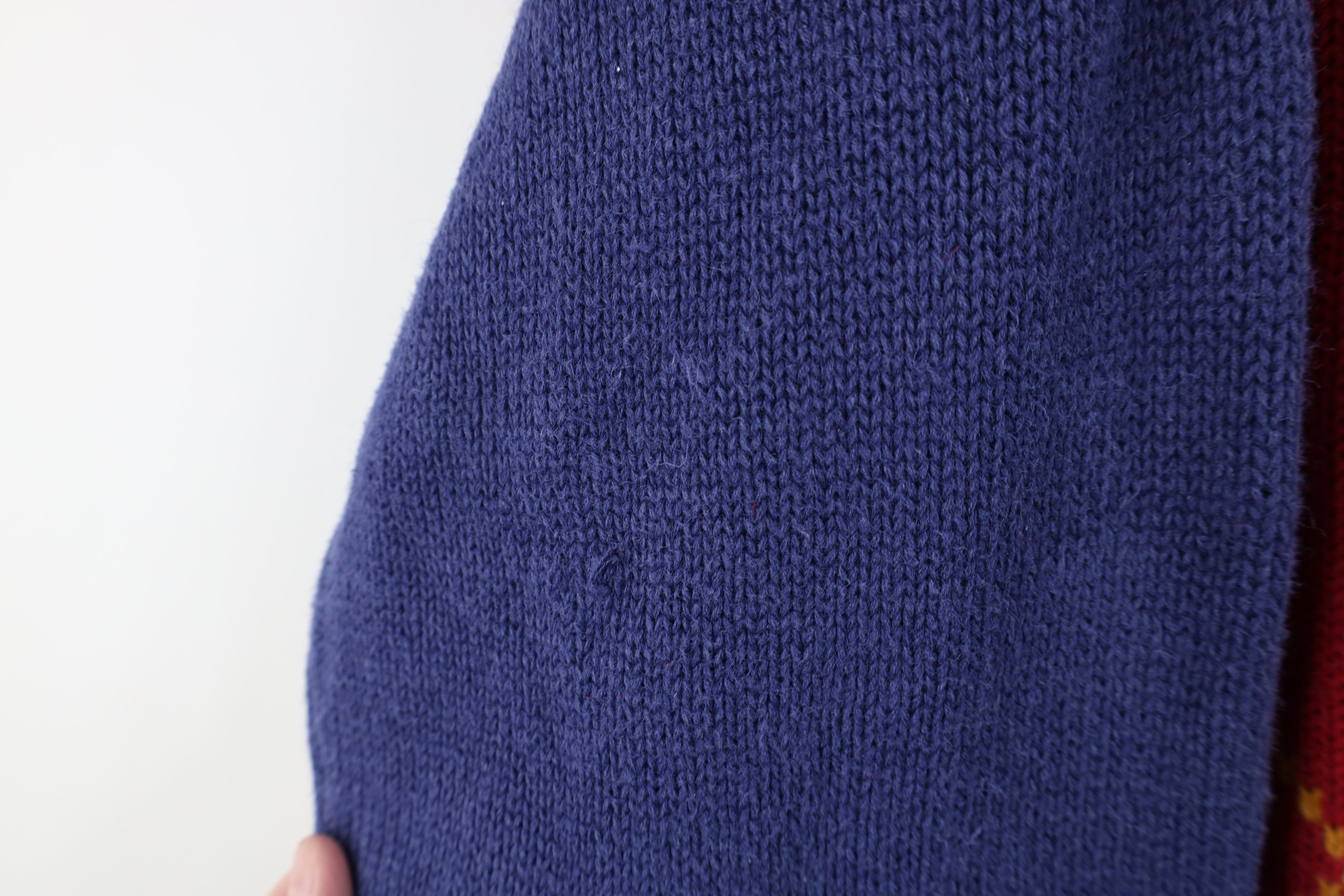 Vintage Vintage 90s Streetwear Diamond Knit Crewneck Sweater Size US L / EU 52-54 / 3 - 4 Thumbnail