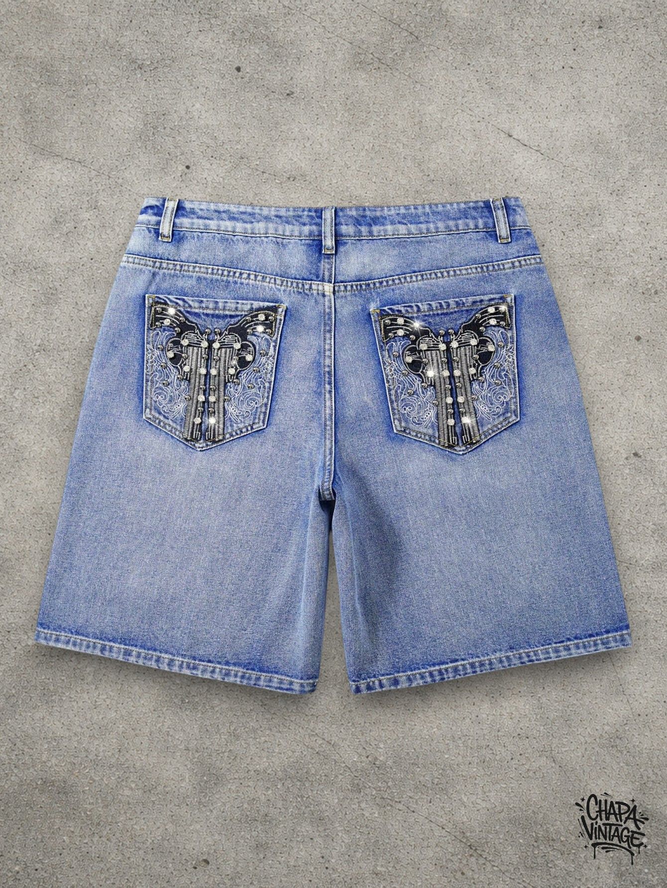 Vintage Washed denim shorts Size US 32 / EU 48 - 1 Thumbnail