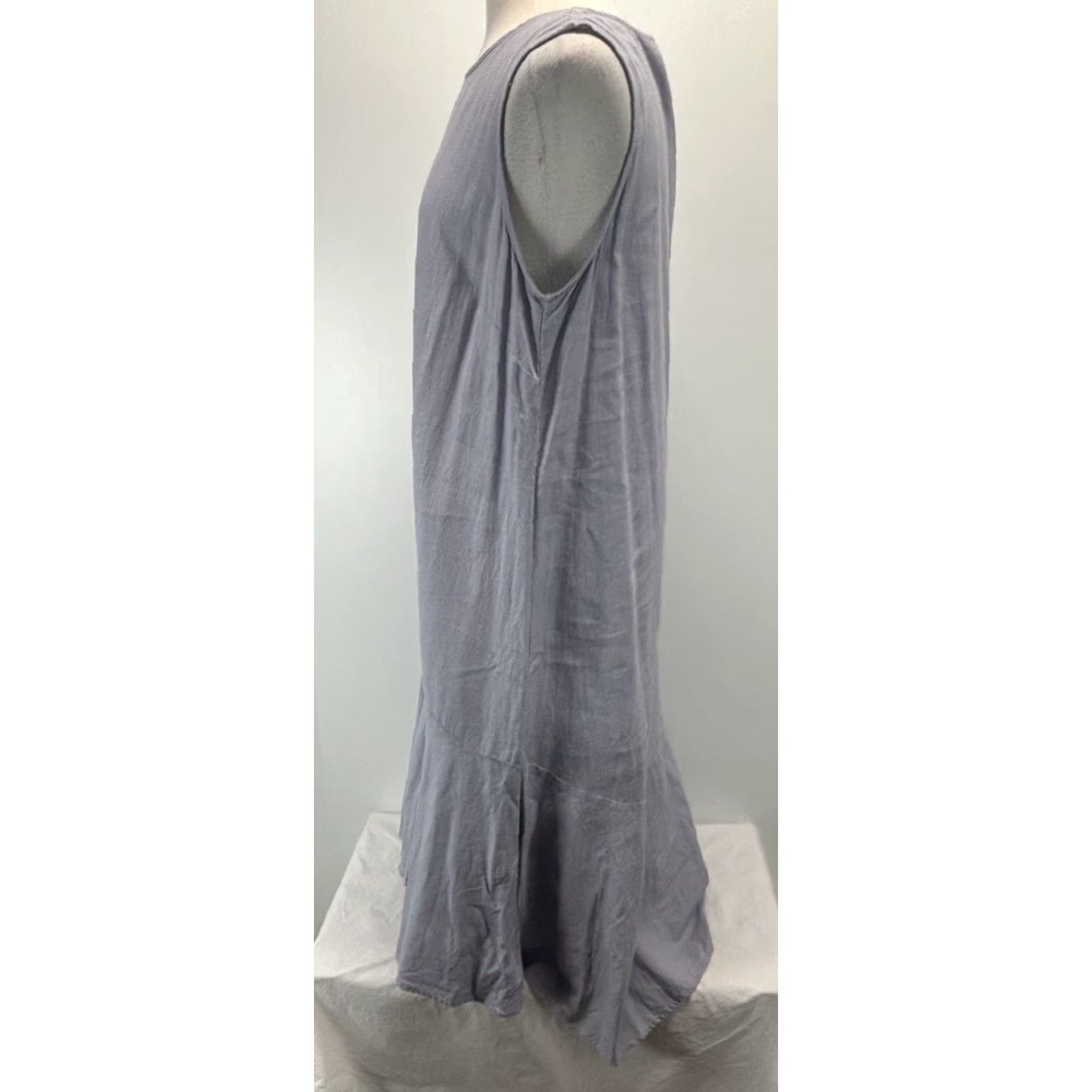 Cynthia Rowley Cynthia Rowley Dress Women’s XL Purple Hi Low Maxi Flounce Coastal Linen Blend Size XL / US 12-14 / IT 48-50 - 2 Thumbnail