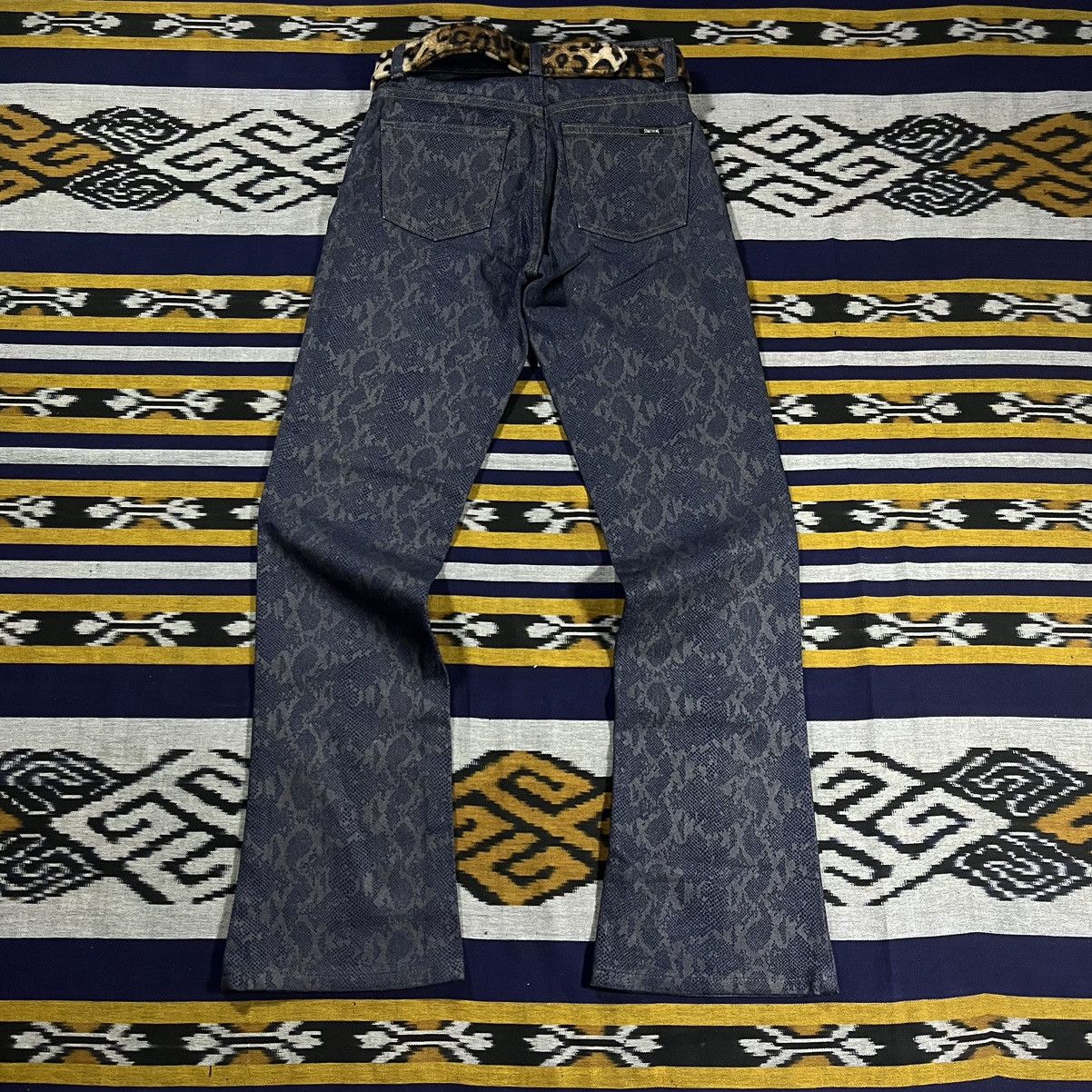 If Six Was Nine Y2K Snakeskin Flare Denim Something Edwin Size US 26 / EU 42 - 6 Thumbnail