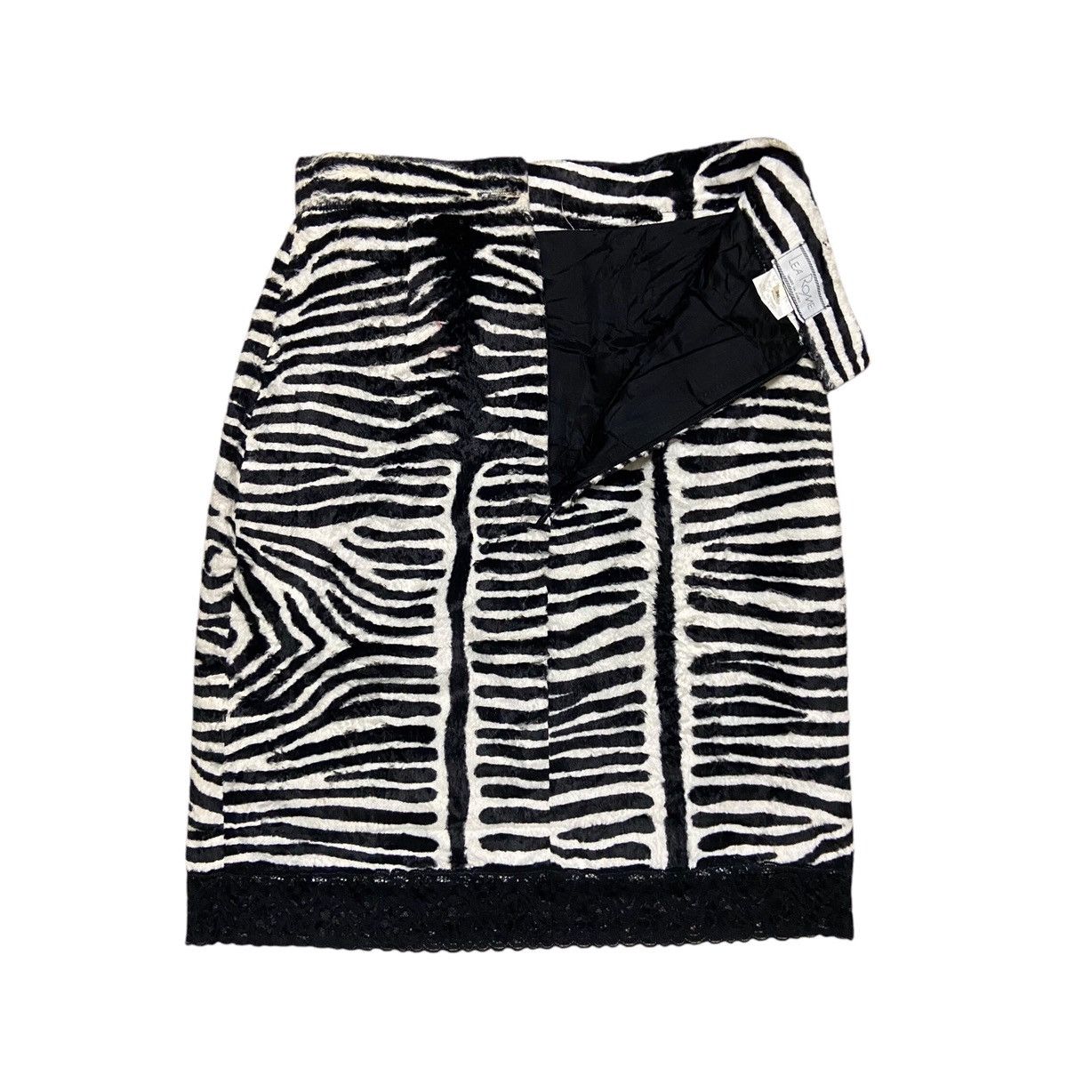 Designer × Vintage Lea Rome Paris Zebra Skirt Size 25" / US 0 / IT 36 - 3 Thumbnail