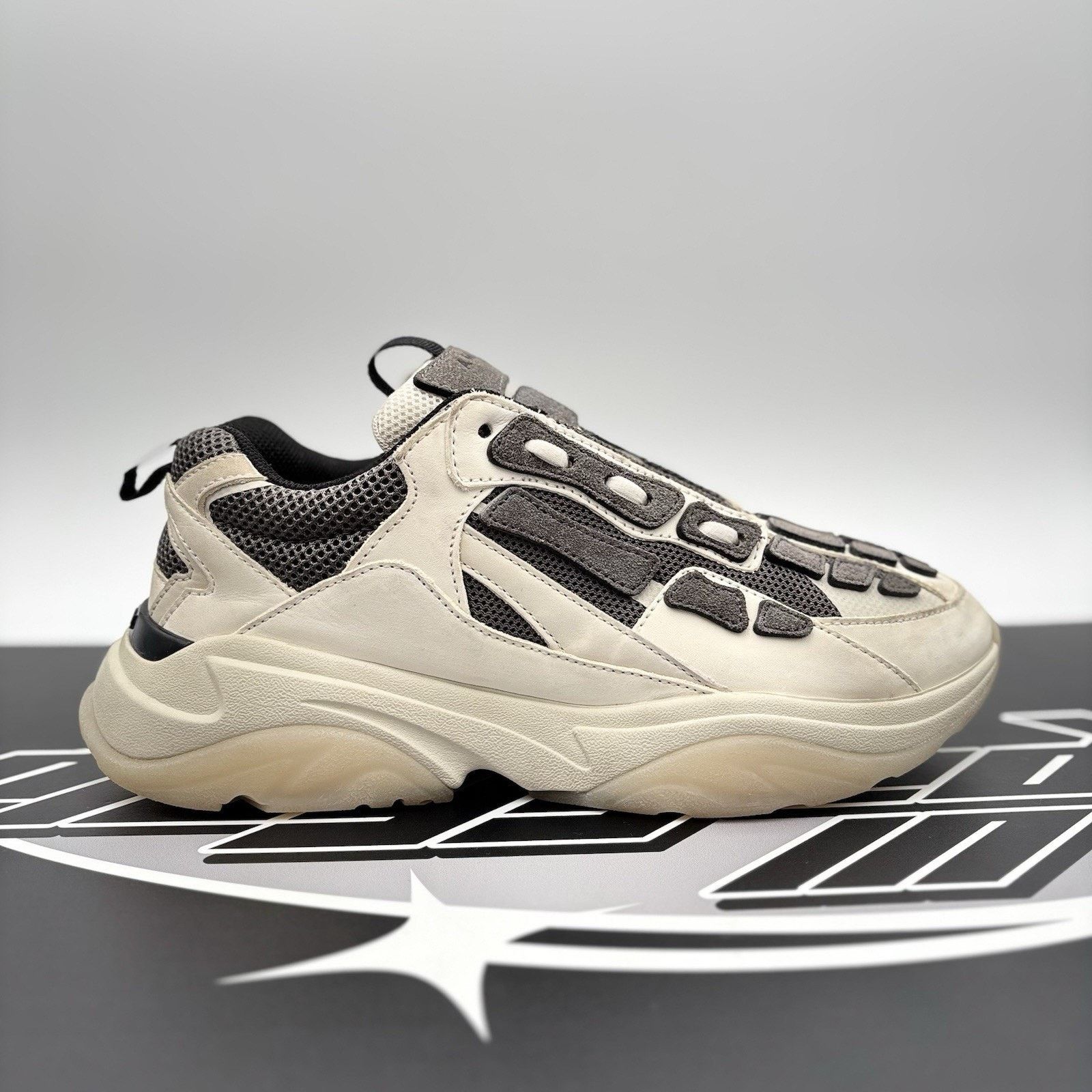 Amiri Amiri Bone Runner ' White, Beige, Grey ' | GOOD CONDITION! Size US 9 / EU 42 - 2 Thumbnail