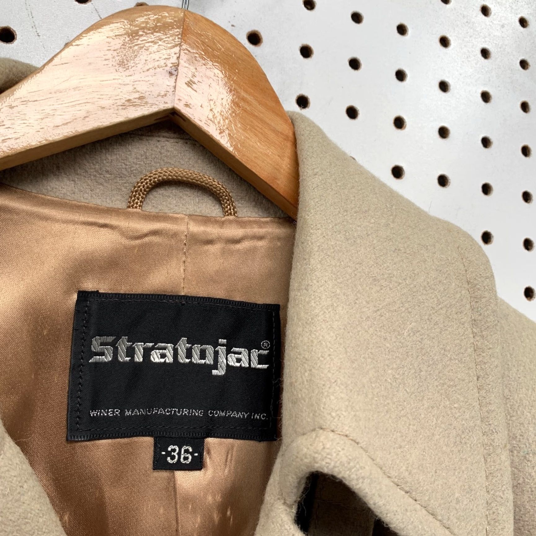 Doublet Vintage Stratojac Wool Double Breasted Coat Mens 36 Beige Military Pea Coat Size US XXS / EU 40 - 5 Thumbnail