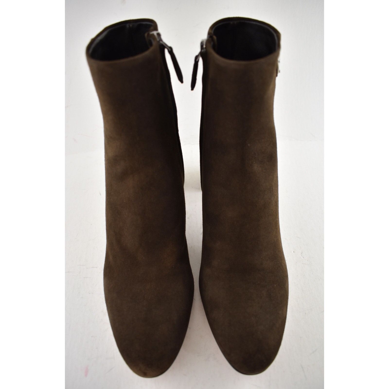 Prada Prada 55MM Moro Chocolate Brown Suede Logo Short Ankle Size US 7.5 / IT 37.5 - 7 Thumbnail