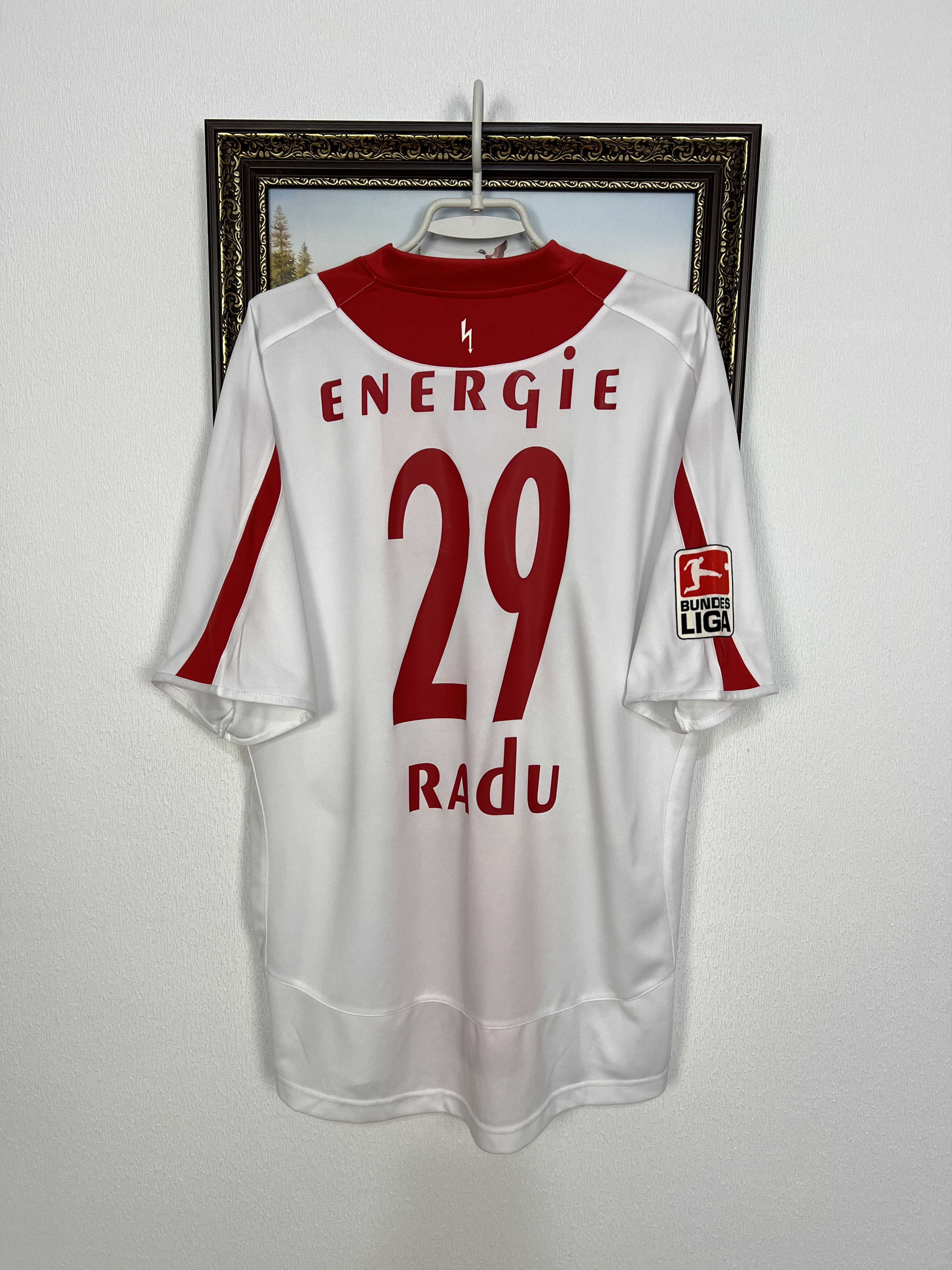 Vintage Energie Cottbus football shirt Soccer #29 Radu Jersey Trikot Size US XL / EU 56 / 4 - 1 Thumbnail