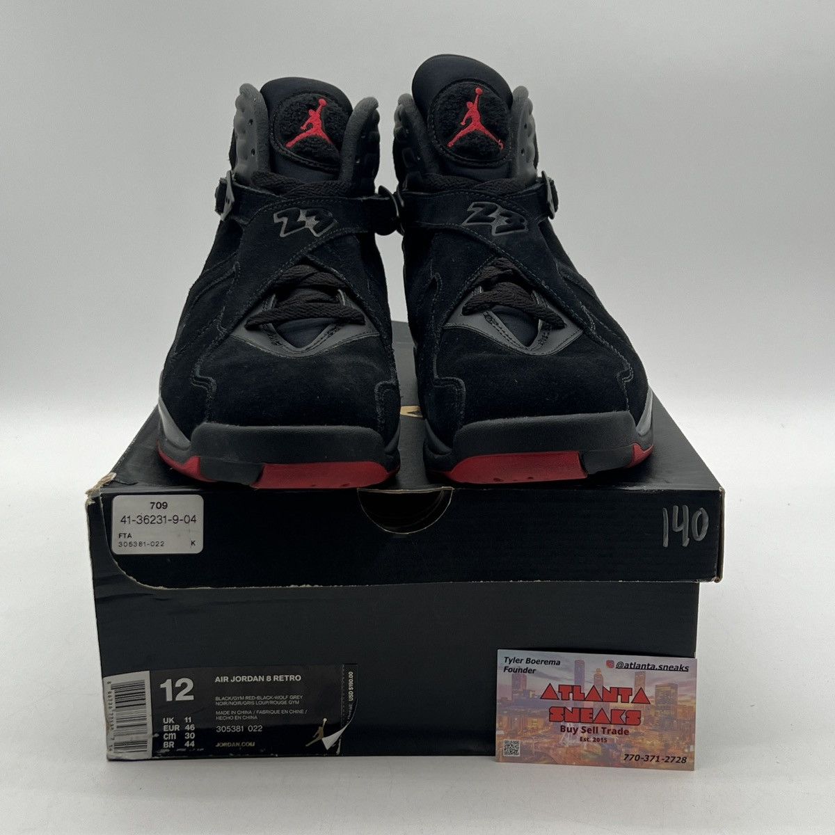 Jordan Brand Air Jordan 8 bred Size US 12 / EU 45 - 2 Thumbnail