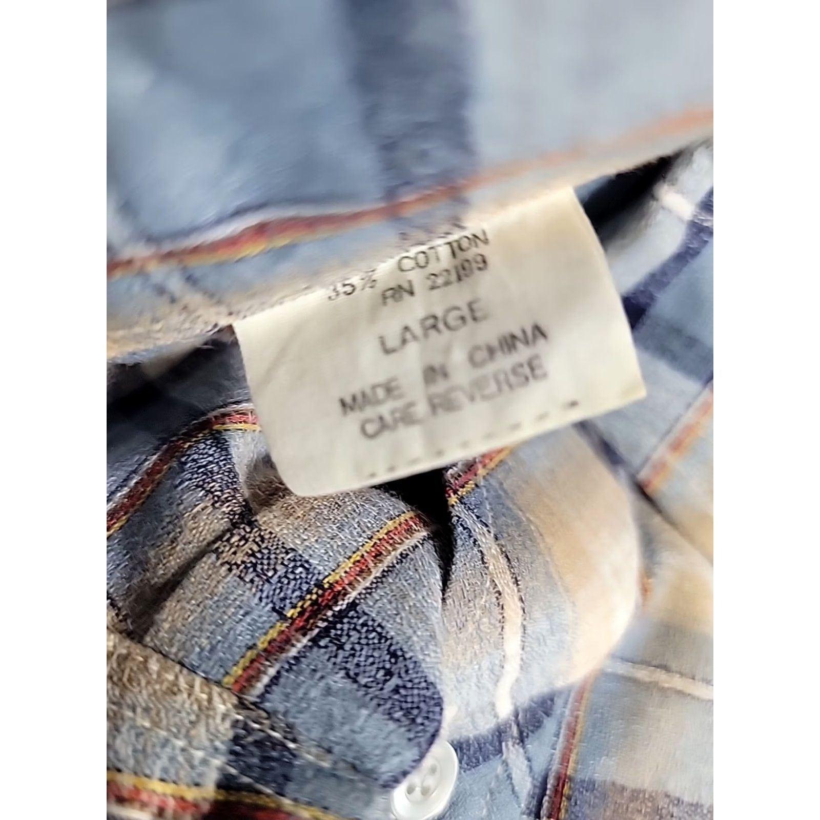 Vintage VINTAGE Kennington Shirt Button Front Long Sleeve Mens Blue/Brown Plaid Large 70s Size US L / EU 52-54 / 3 - 4 Thumbnail