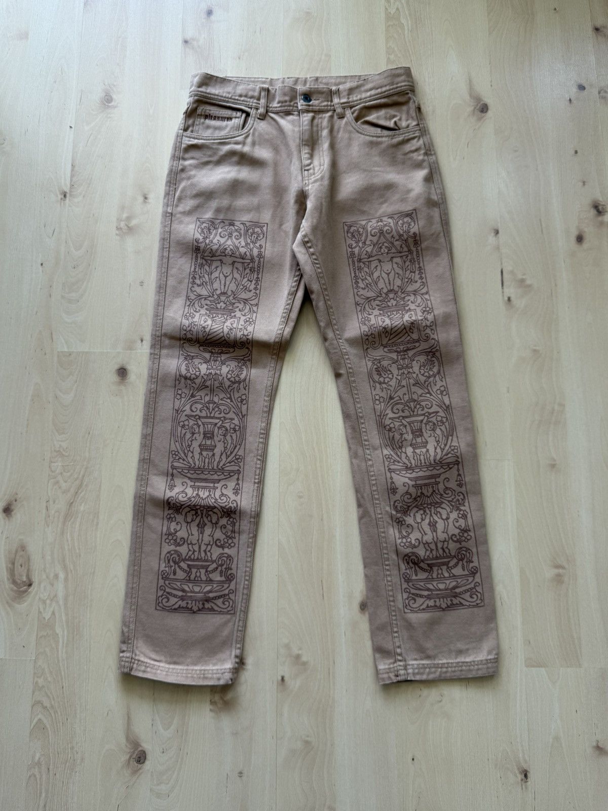 Pleasures Pleasures Now aztec straight fit camel denim jeans Size US 30 / EU 46 - 1 Thumbnail